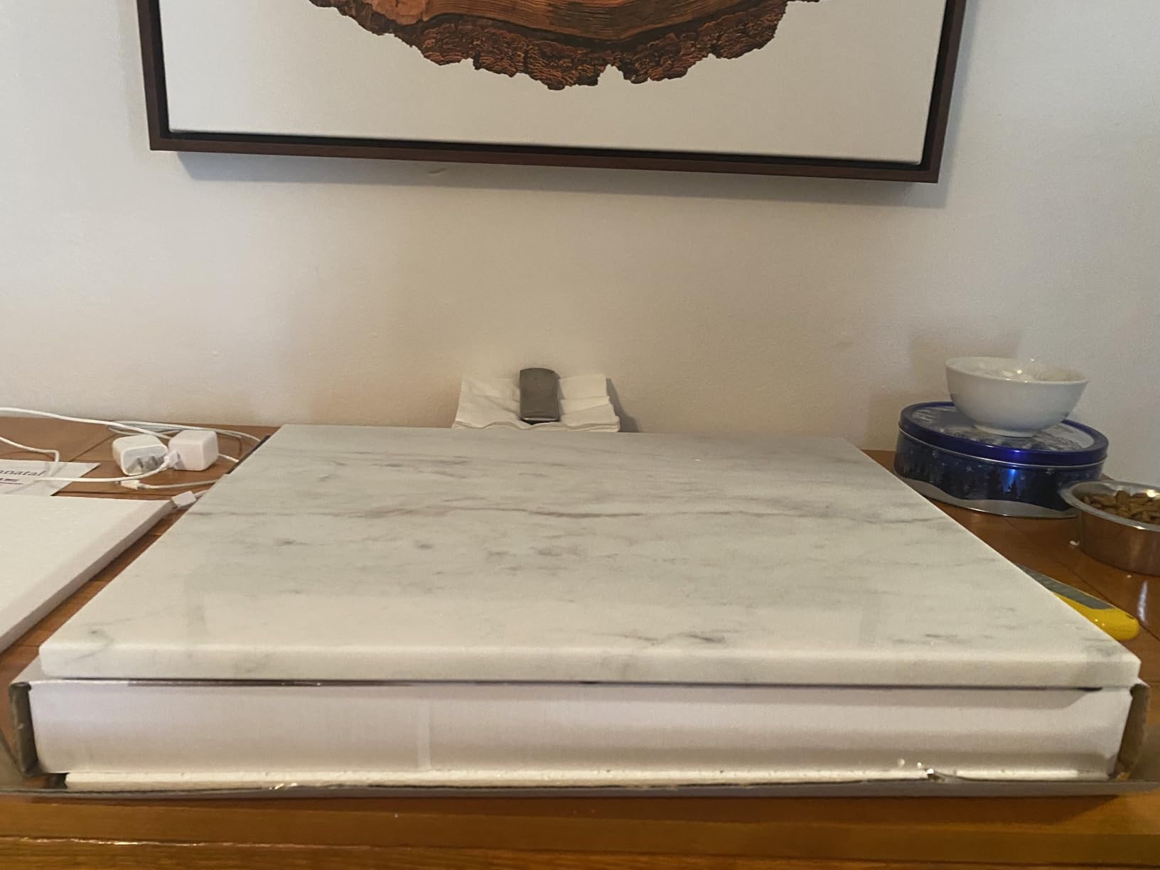 Fox Run Marble Pastry Board, 16 x 20 Inch Natural White Marble Dough Board | Large Marble Board | Baking Essential | Perfect for Dough & Pastries | Marble Charcuterie Board | Naturally Cool & Nonstick customer photo 1