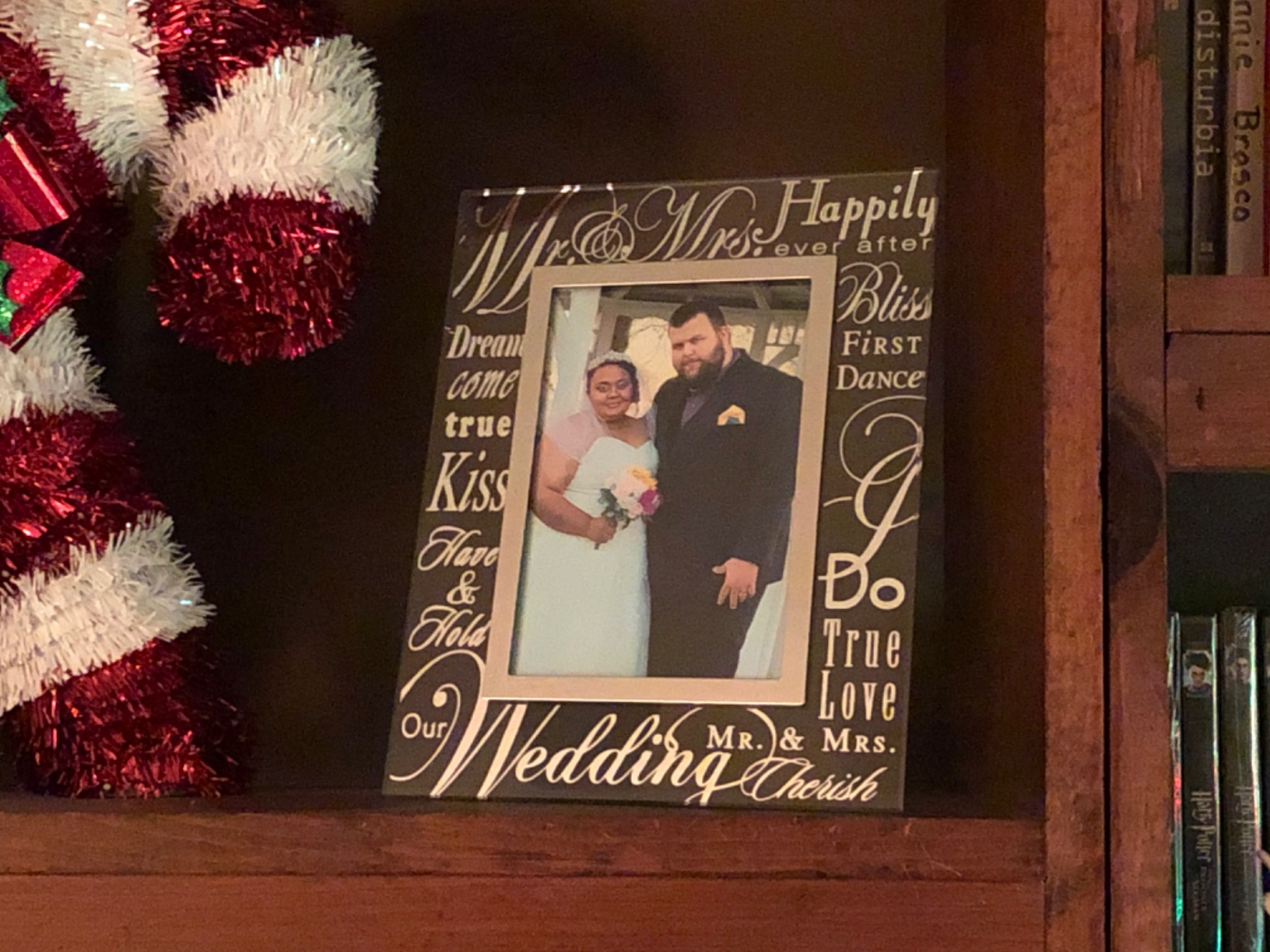 Malden International Designs Mirrored Glass With Silver Metal Inner Border Mr. and Mrs. Picture Frame, 4x6, Silver customer photo 2