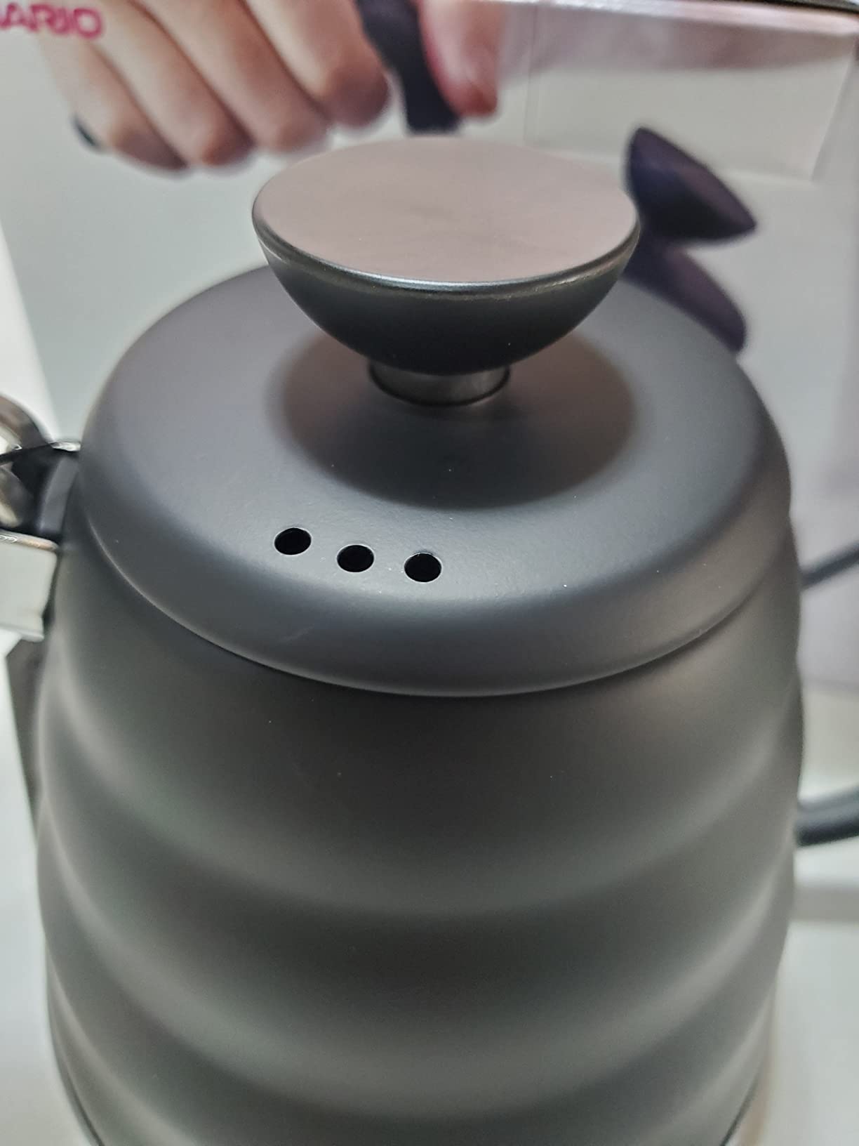 Hario V60 Buono Electric Gooseneck Drip Kettle, 800ml, Silver customer photo 1