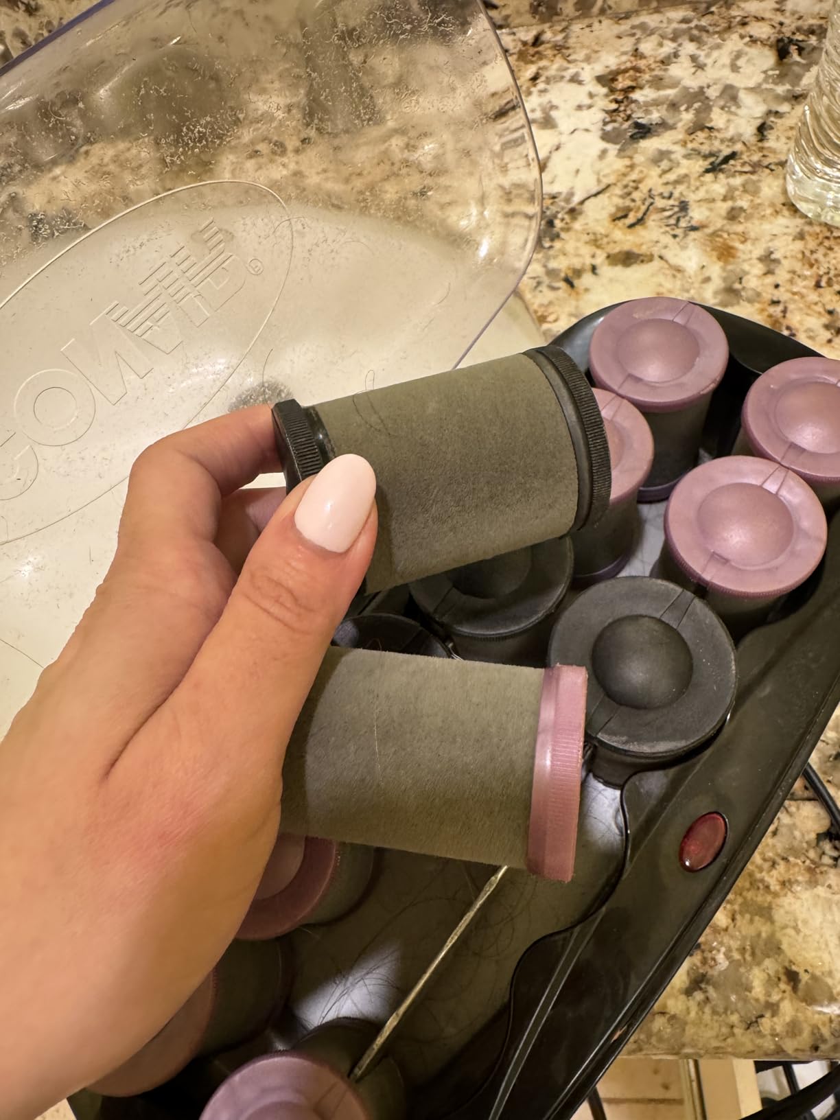 Conair Ceramic Hot Rollers, 1 3/4 Inch & 1 1/2 Inch Rollers, Lavender, 12 | Ceramic Flocked Hair Setter for Salon Volume and Soft Curls, 1 ¾ in. & 1 ½ in. Sizes, Lavender, 12-Count, CHV14AMZL customer photo 1