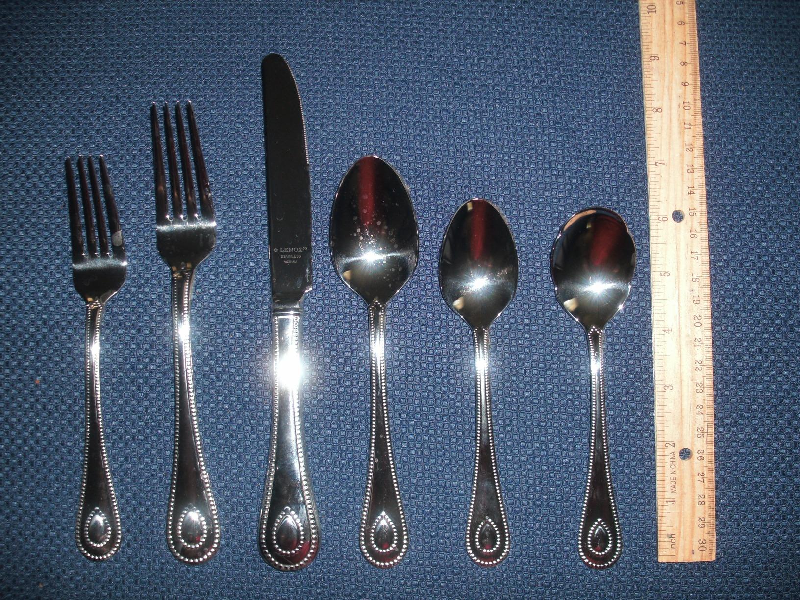 Lenox Silverware Set For 12, French Perle 65-Piece Flatware Set with Serving Utensils, Service For 12, Elegant 18/10 Stainless Steel Utensils with Beading customer photo 1