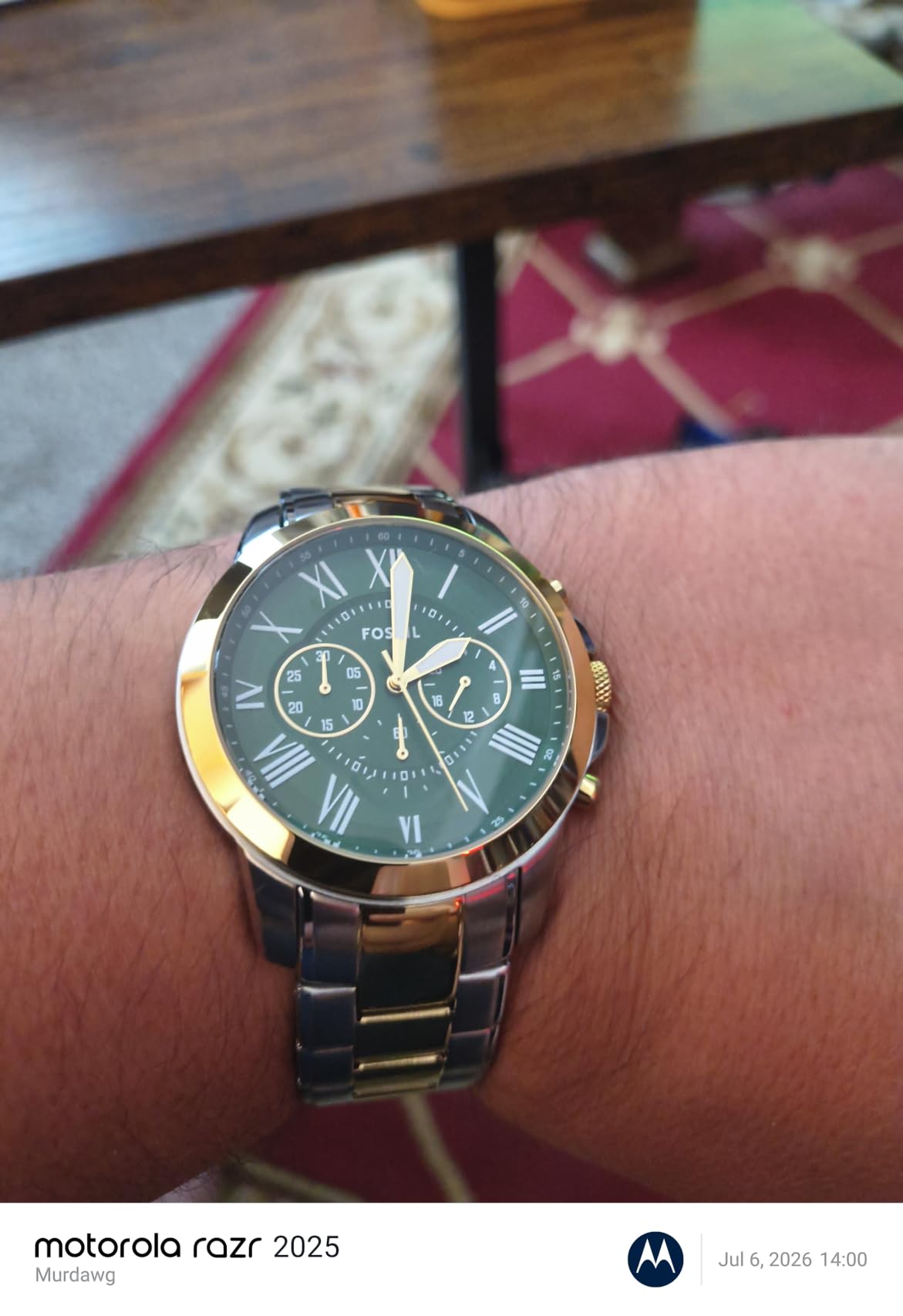 Fossil Men's Grant Quartz Stainless Steel Chronograph Watch for Men customer photo 1