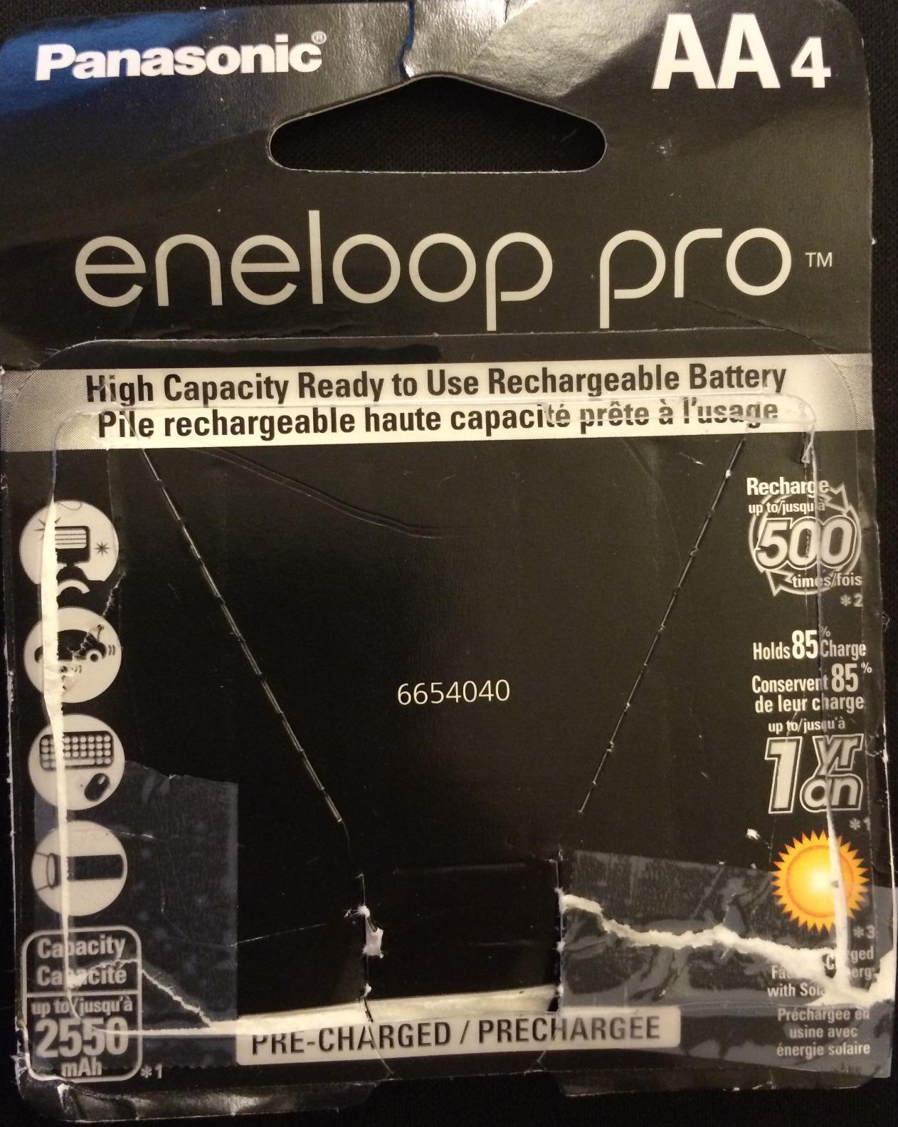 Panasonic BK-3HCCA4BA eneloop pro AA High-Capacity Ni-MH Pre-Charged Rechargeable Batteries, 4-Battery Pack customer photo 1