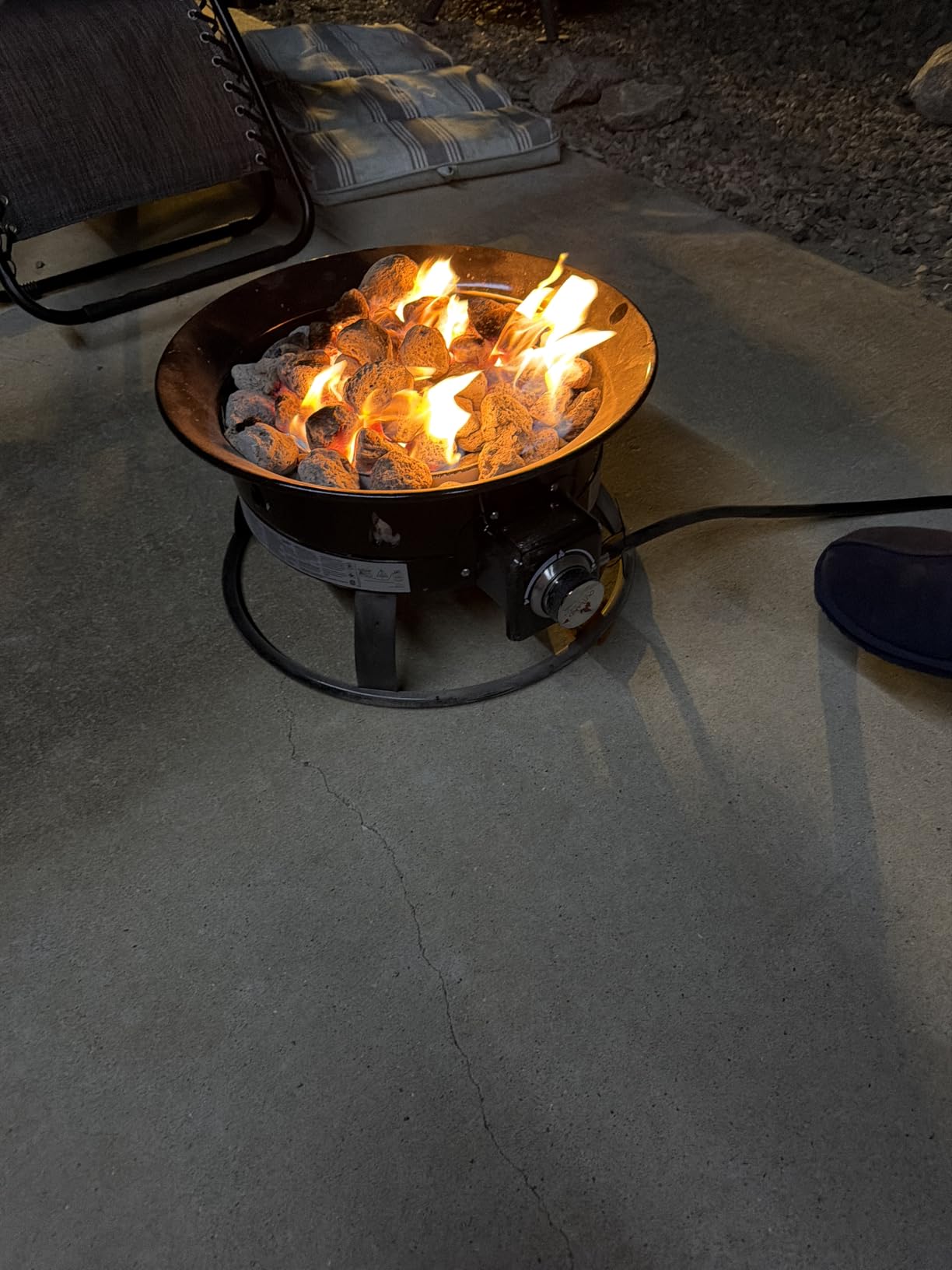 Outland Living Portable Propane Fire Pit, 19-inch, 58,000 BTU with Fire Pit Cover & Carry Kit, Smokeless Gas Firebowl customer photo 1