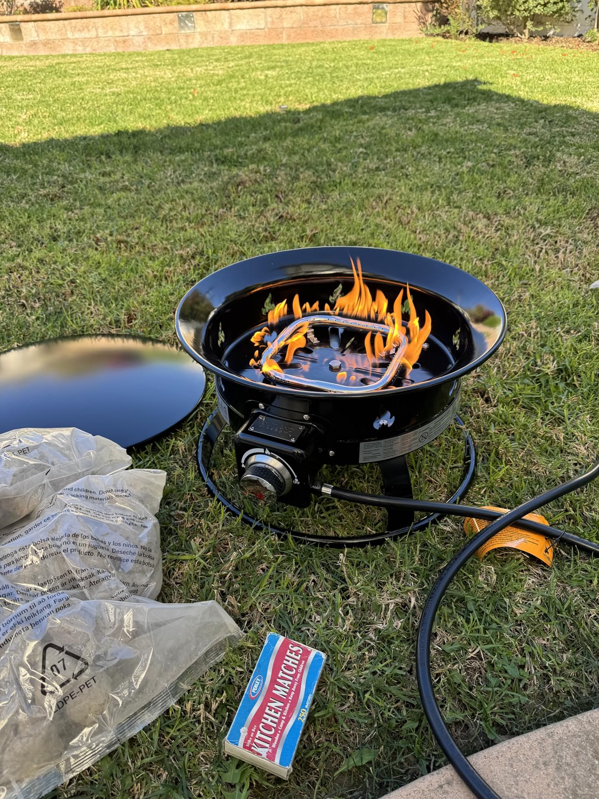 Outland Living Portable Propane Fire Pit, 19-inch, 58,000 BTU with Fire Pit Cover & Carry Kit, Smokeless Gas Firebowl customer photo 2