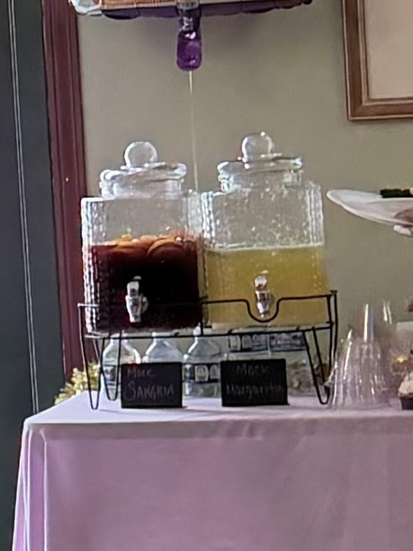 Style Setter Premium Glass Drink Beverage Dispensers - 1.5 Gal, Set of 2 | Dispenser Set with Accessories + Metal Stand for Events customer photo 2