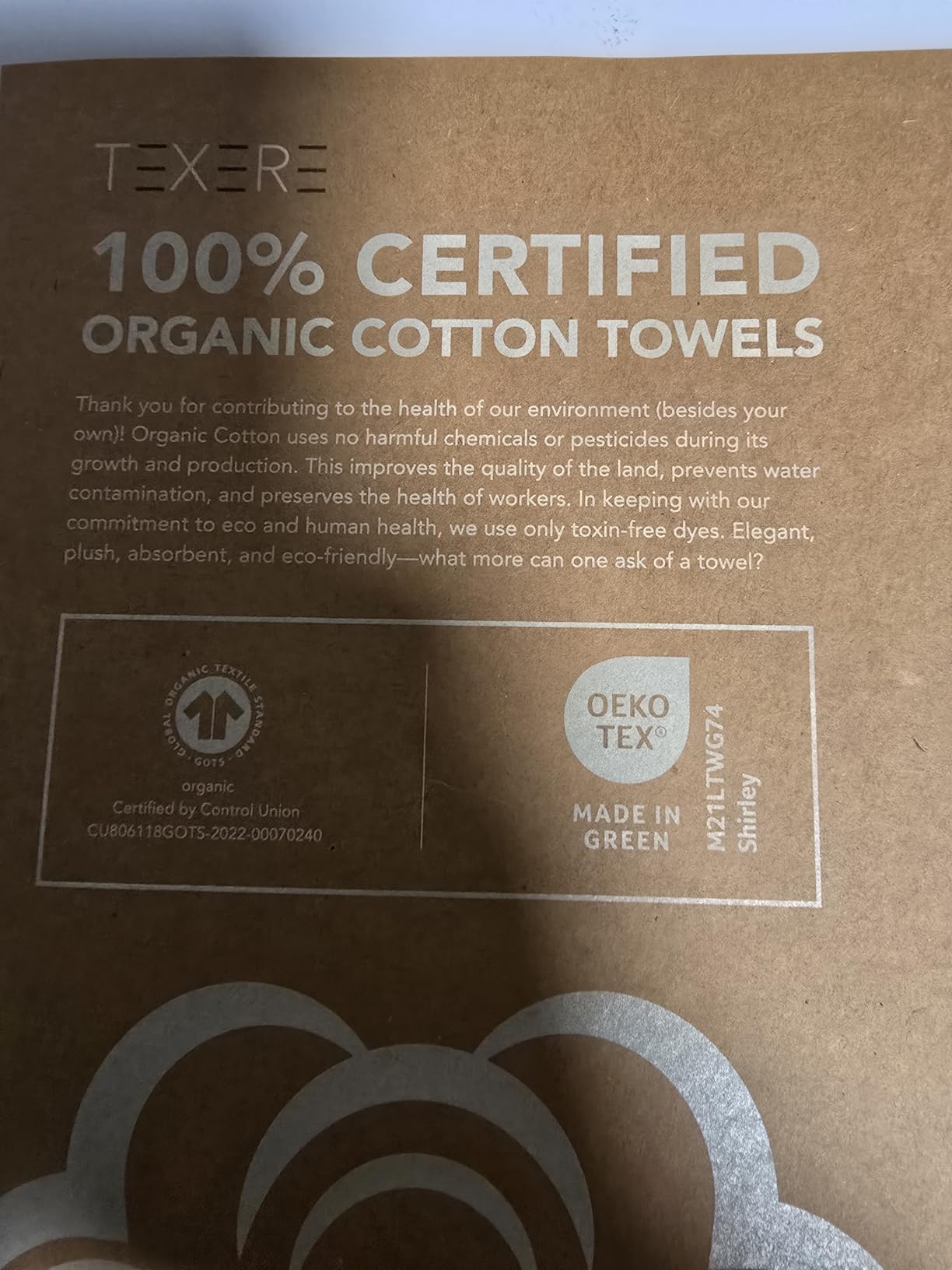 Texere 100% Organic Cotton Diamond Jacquard Luxury Bath Towel Sets - Soft and Absorbent Hotel and Spa Quality - 2 Large Bath Towels, 2 Hand Towels, 2 Washcloths (Diamond, Cream, 6 Piece) customer photo 2