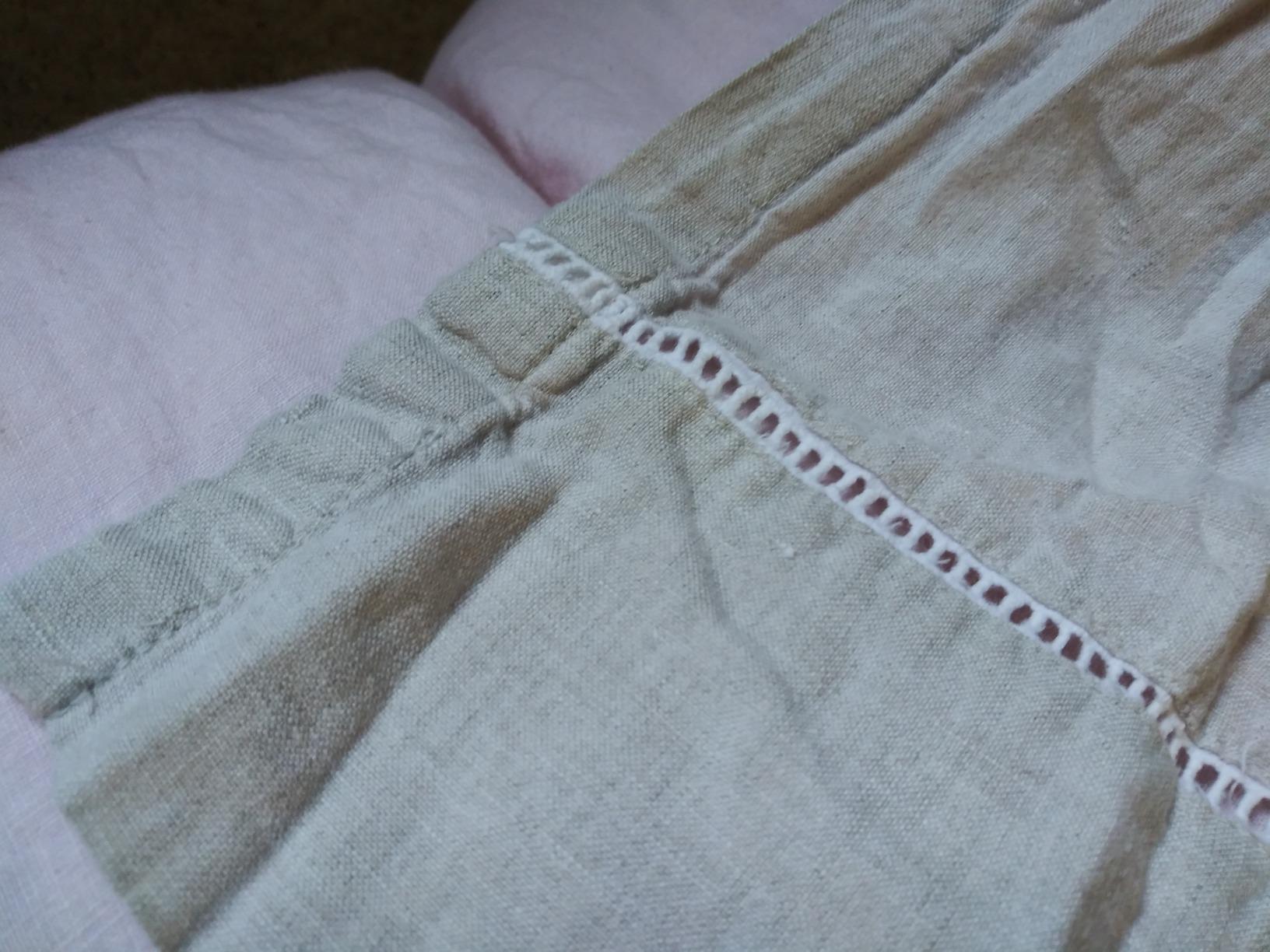 Simple&Opulence 100% Linen Hollow Hemstitch Sheet Set - 4 Pieces European Flax Pure Washed Bed Sheets (1 Flat Sheet, 1 Fitted Sheet, 2 Pillowcases) - Breathable and Soft (Hemstitch Linen, Full) customer photo 2