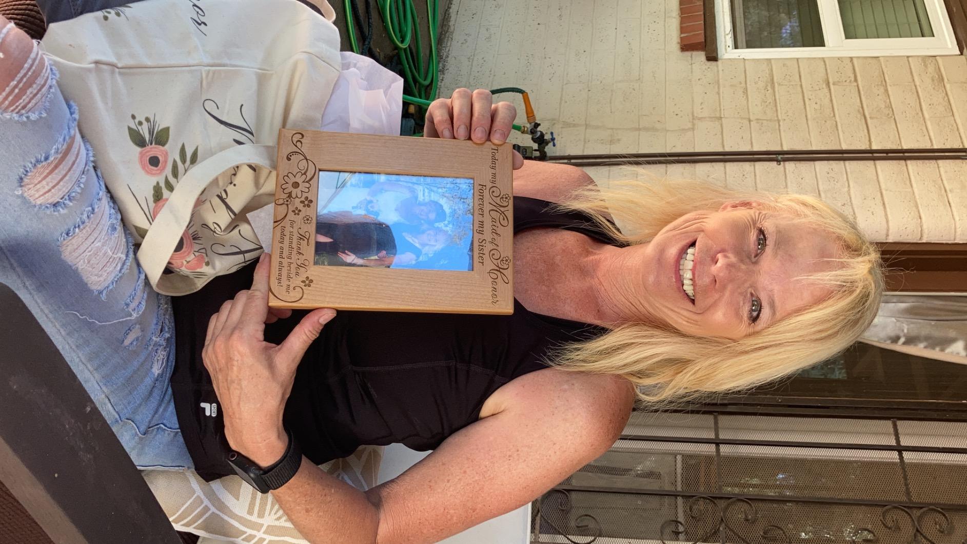 KATE POSH - Today My Matron of Honor, Forever My Sister - Thank You for Standing Beside me Today and Always - Engraved Natural Wood Picture Frame - Matron of Honor Wedding Gifts (4x6-Vertical) customer photo 2
