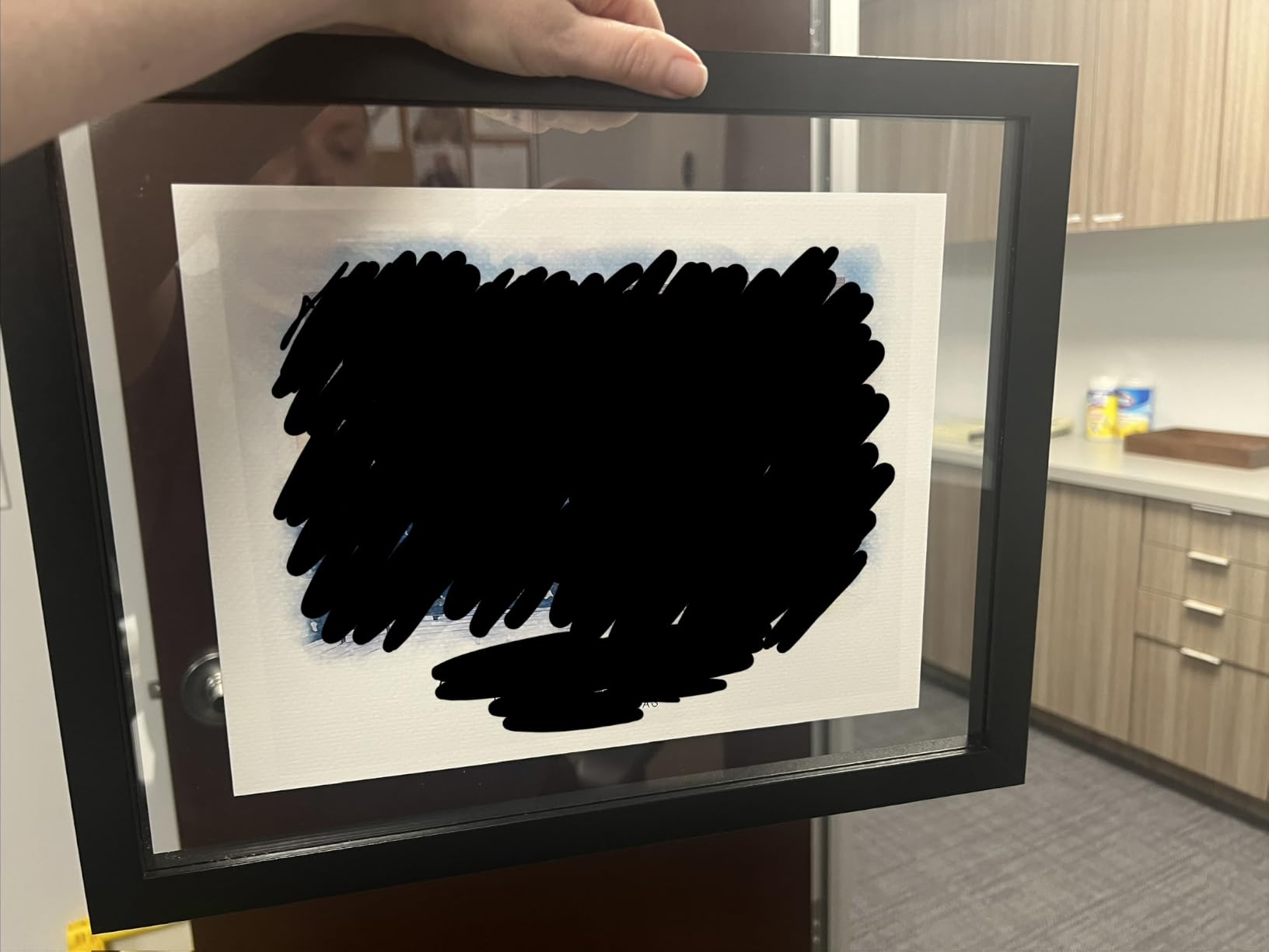 Americanflat 11x14 Floating Picture Frame with Polished Crystal-Clear Glass - Use as 8x10 Picture Frame or Display 5x7 Photo - Signature Float Collection - Black customer photo 1