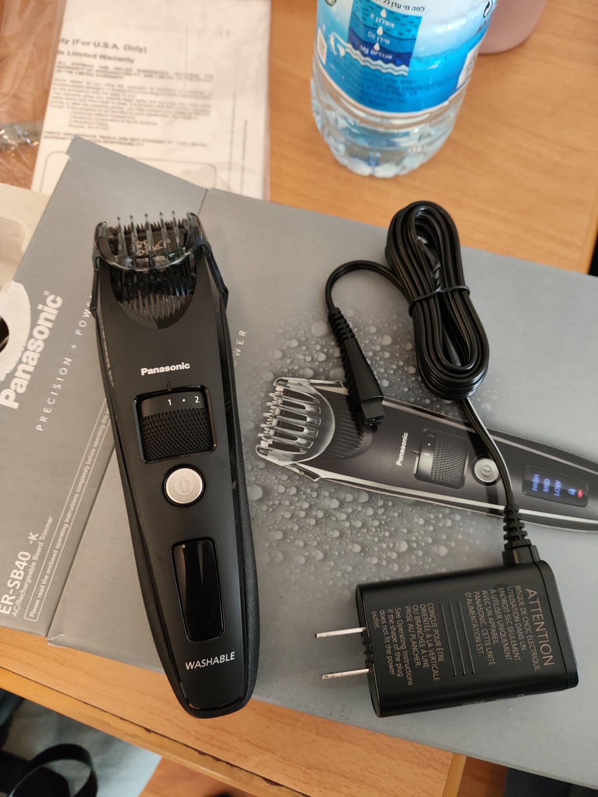 Panasonic Beard Trimmer for Men Cordless Precision Power Hair Clipper with Comb Attachment, 19 Adjustable Settings, Washable, ER-SB40-K, 0.5-10 mm Lengths customer photo 1