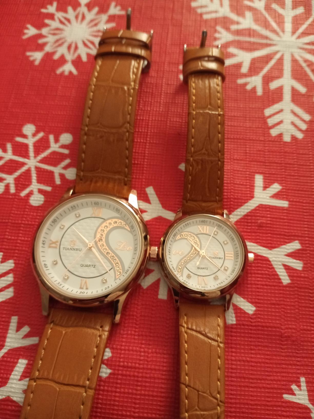 DREAMING Q&P Ultrathin Leather His and Hers Wristwatches customer photo 1