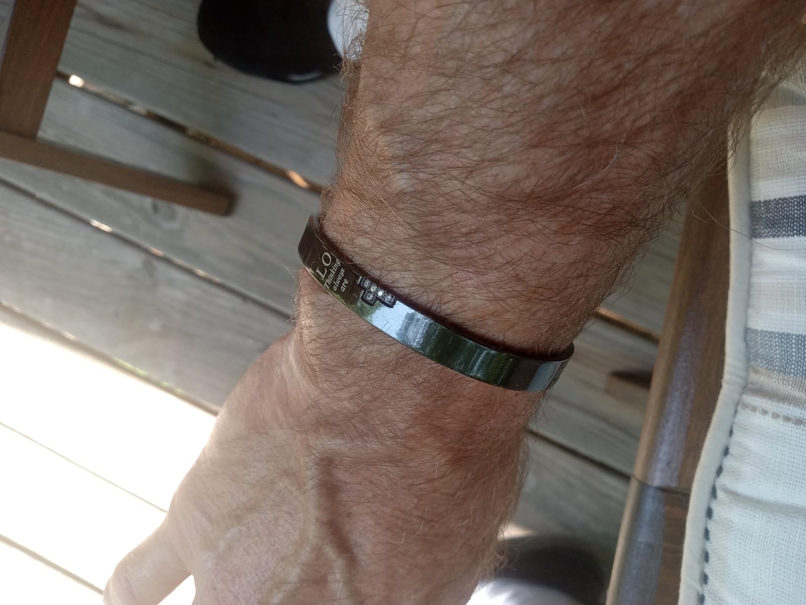 Wolentty His and Hers Matching Bracelets Stainless Steel Love Couple Bracelet Gift for Valentines Day customer photo 1