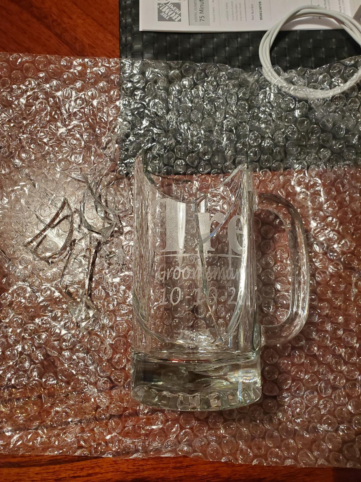 My Personal Memories Set of 4, Set of 8 and more Custom Engraved Groomsmen 16 oz Beer Mugs - Personalized Wedding Party Gifts - 3 Lines Style (4) customer photo 2