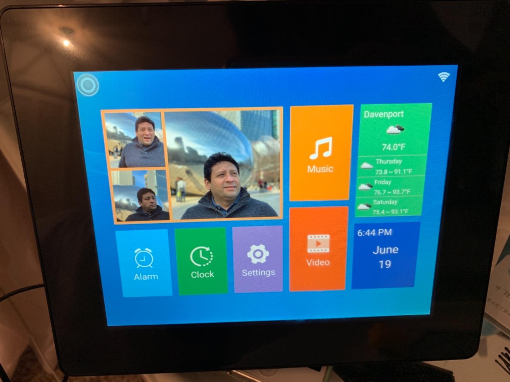 Aluratek 8 Inch WiFi Digital Photo Frame with Touchscreen IPS LCD Display and 8GB Built-in Memory, White customer photo 2