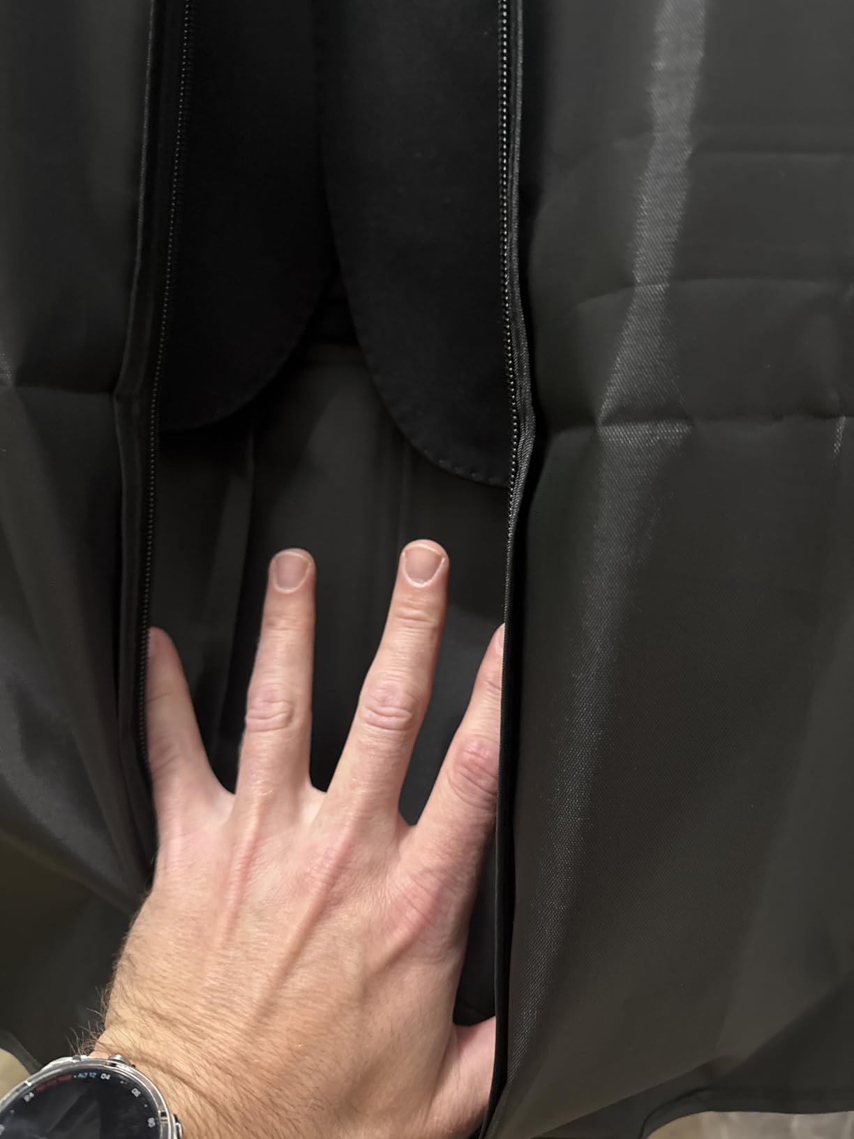 Univivi Garment Bag Suit Bag for Storage and Travel 43 inch, Washable Suit Cover for T-Shirt, Jacket, Suits, Coats, Set of 5, Oxford Fabrics customer photo 2