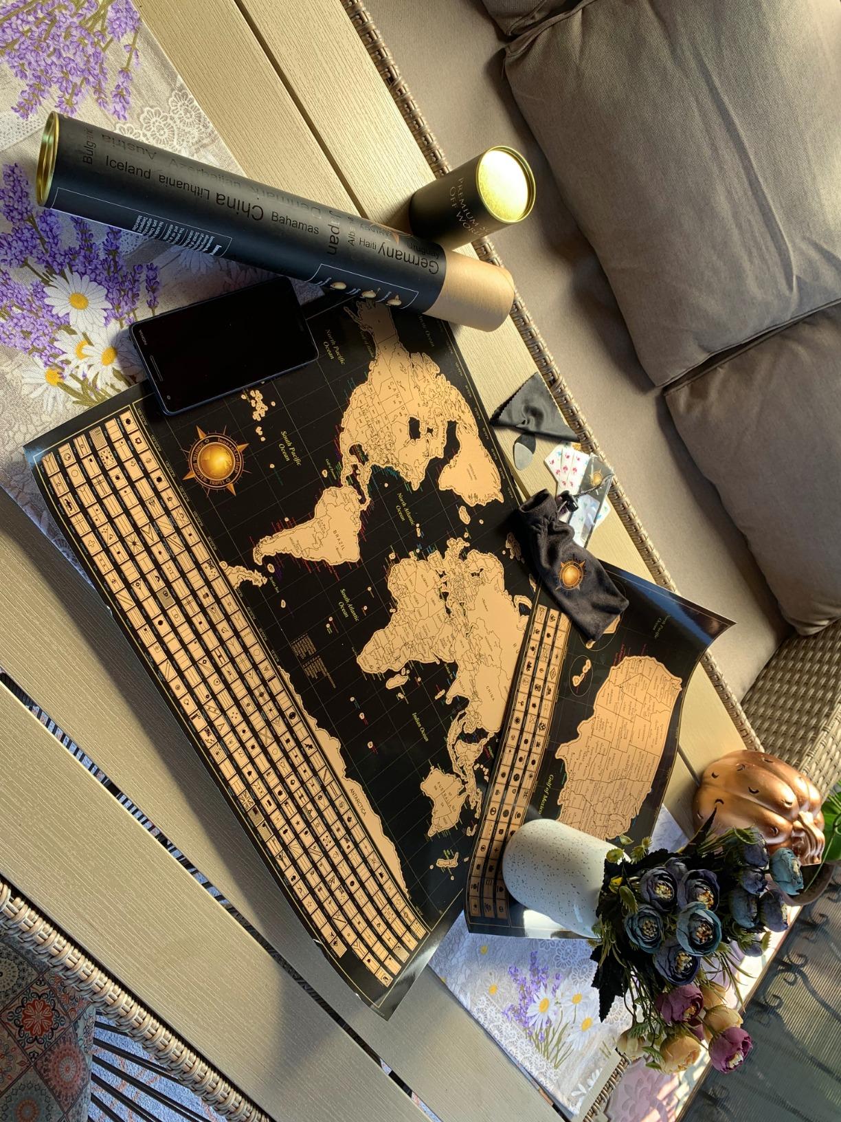 InnovativeMap Scratch Off World Map Poster customer photo 1