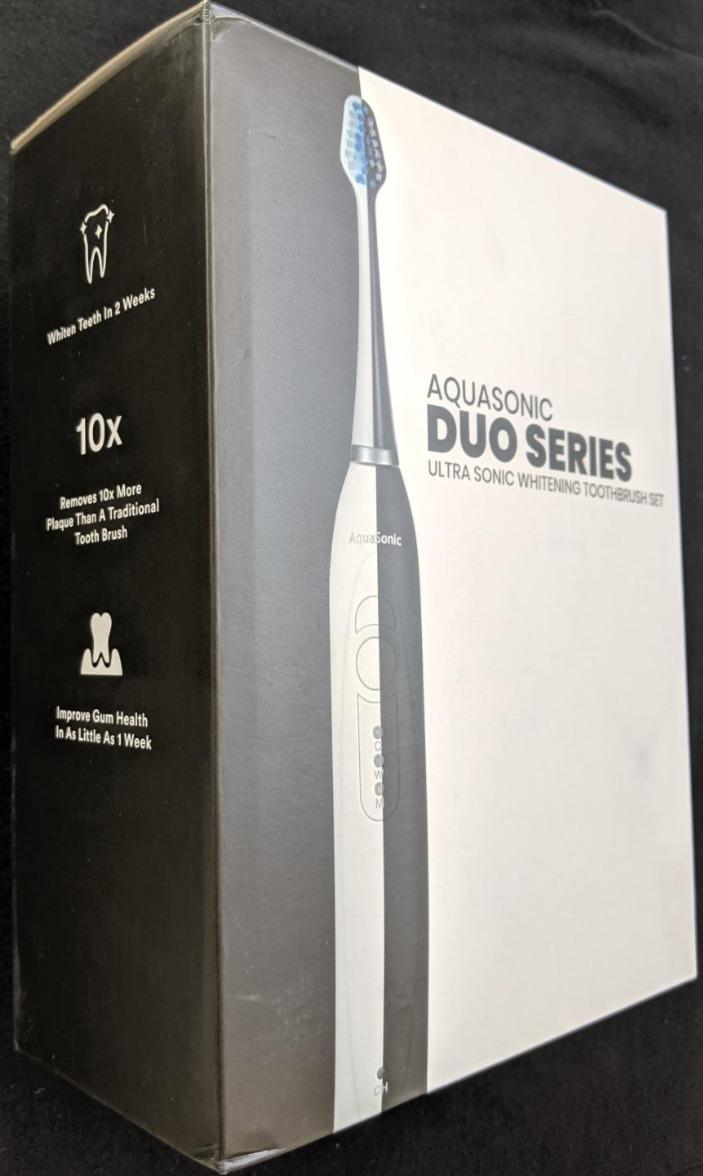 Aquasonic Duo - Dual Handle Ultra Whitening 40,000 VPM Wireless Charging Electric ToothBrushes - 3 Modes with Smart Timers - 10 Dupont Brush Heads & 2 Travel Cases Included customer photo 1