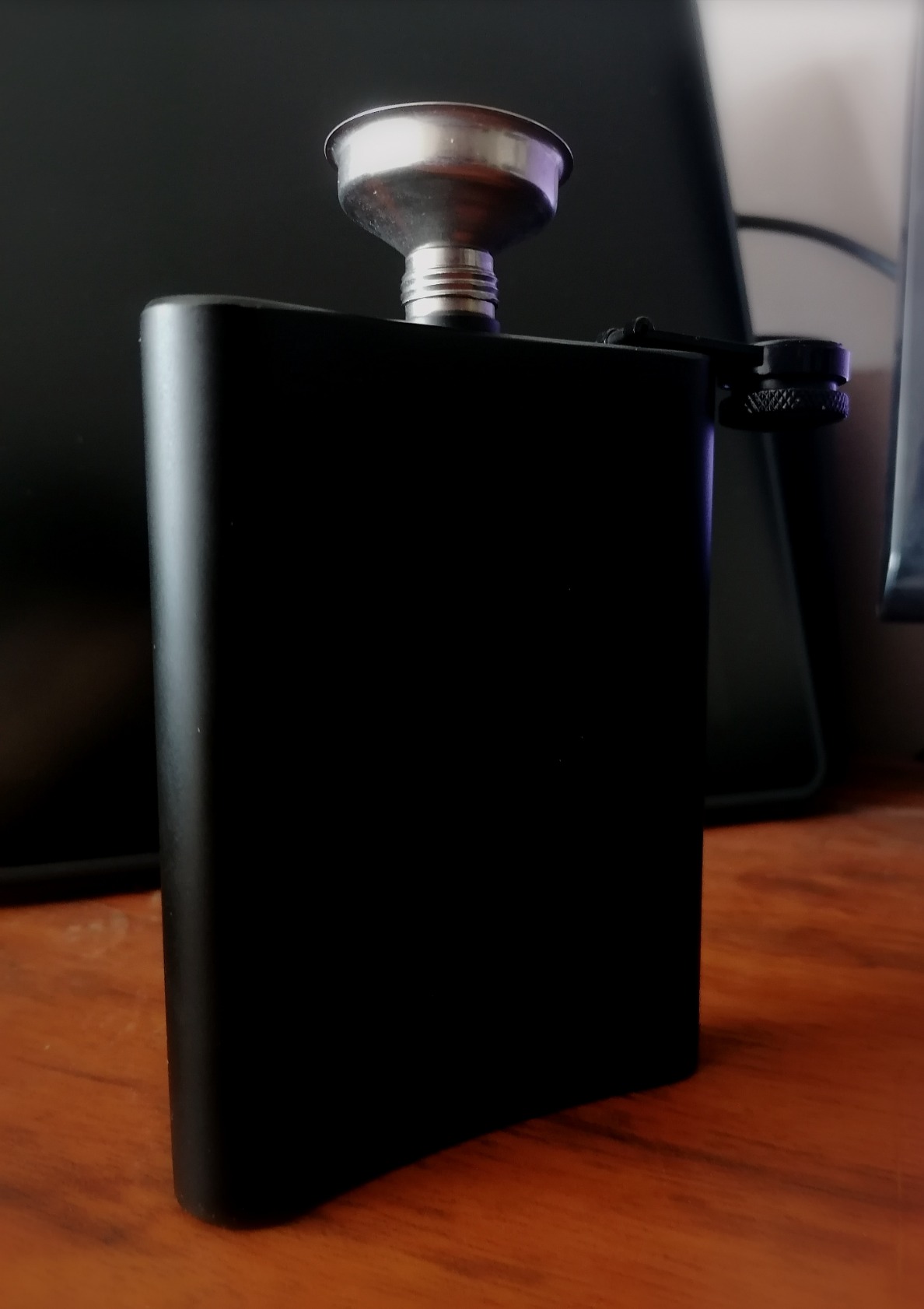 Hip Flask for Liquor Matte Black 8 Oz Stainless Steel Leakproof with Funnel, Great Gift Idea Flask customer photo 1