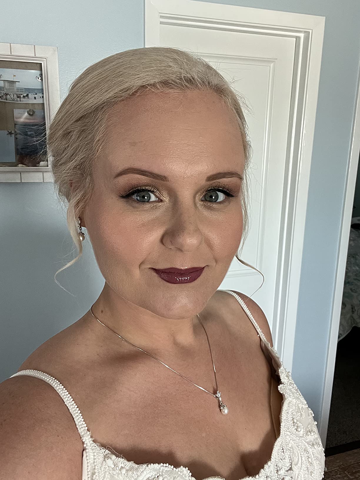 Mariell Ivory Pearl Necklace and Drop Earrings Bridal and Wedding Jewelry Set for Women, Brides, Bridesmaids or Mother of the Bride, Perfect Jewelry Gift for Women customer photo 2
