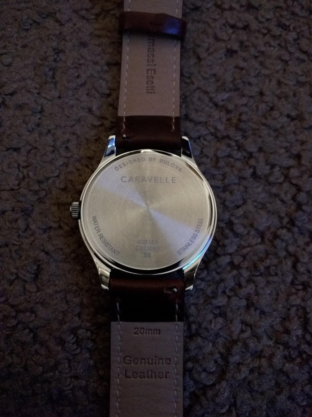 Caravelle by Bulova Men's Dress 3-Hand Date Quartz Watch, Stainless Steel, Coin Edge Bezel, 41mm customer photo 2