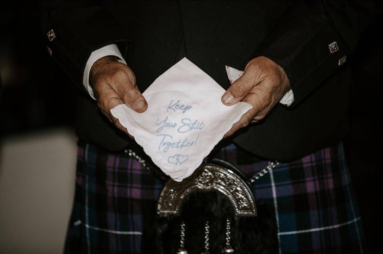 Something Blue Wedding Gift Handkerchief - Keep Your Shit Together customer photo 2