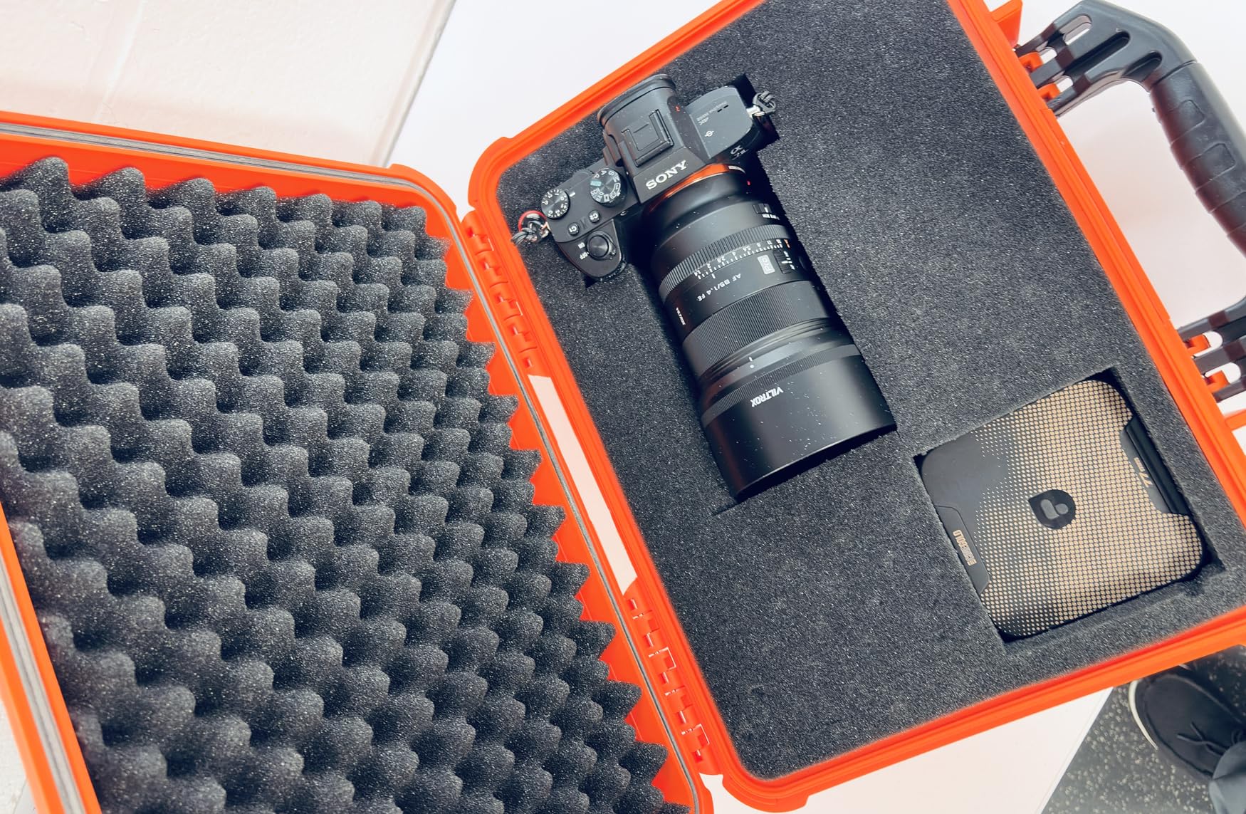 MEIJIA All Weather IP67 Waterproof Hard Camera Case, Hard Protective Case with Customizable Foam, Fit Use of Drones, Camera, Equipments (Black, 15.98 x 12.99 x 6.85 inches) customer photo 2