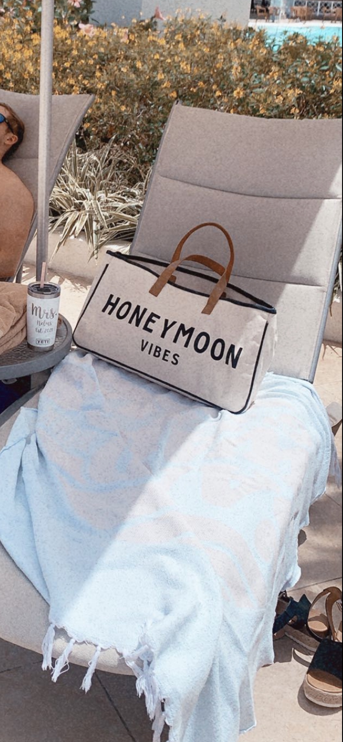 Santa Barbara Design Studio Tote Bag For Women Hold Everything Wedding 100% Cotton Canvas Shoulder Bag, Large, Honeymoon Vibes customer photo 2