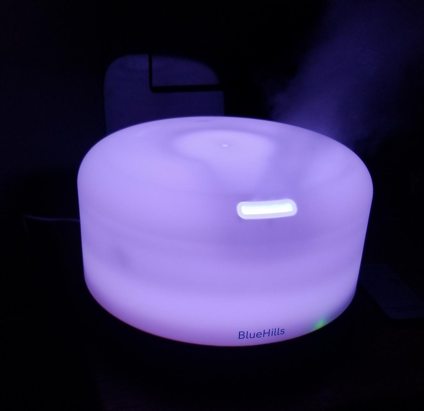 BlueHills Premium 1000 ML Large Essential Oil Diffuser Humidifier for Room Home Aromatherapy Big Capacity Oil Diffuser with Decor LED Lights Long Running Round Diffuser Dark Wood Grain - D002 customer photo 1
