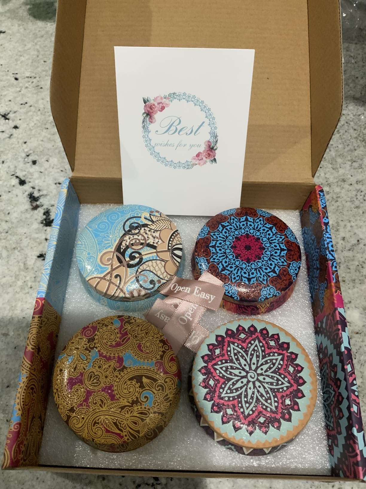 Scented Candles Gift Set for Women, 4 Pack Soy Wax Candles in Classic Bohemian Tins, Aromatherapy Candle Set, Birthday Gifts for Mom, Thank You Gifts customer photo 1