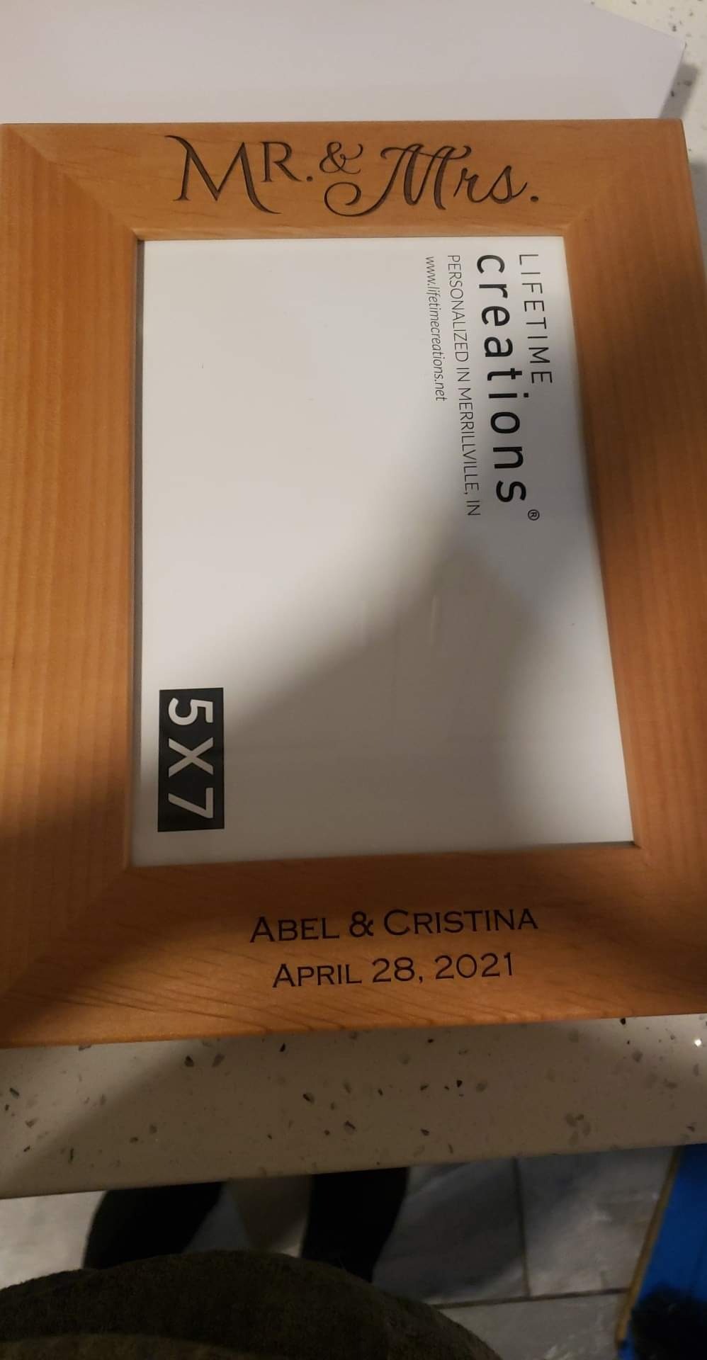 Lifetime Creations Engraved Personalized Mr & Mrs Picture Frame (8