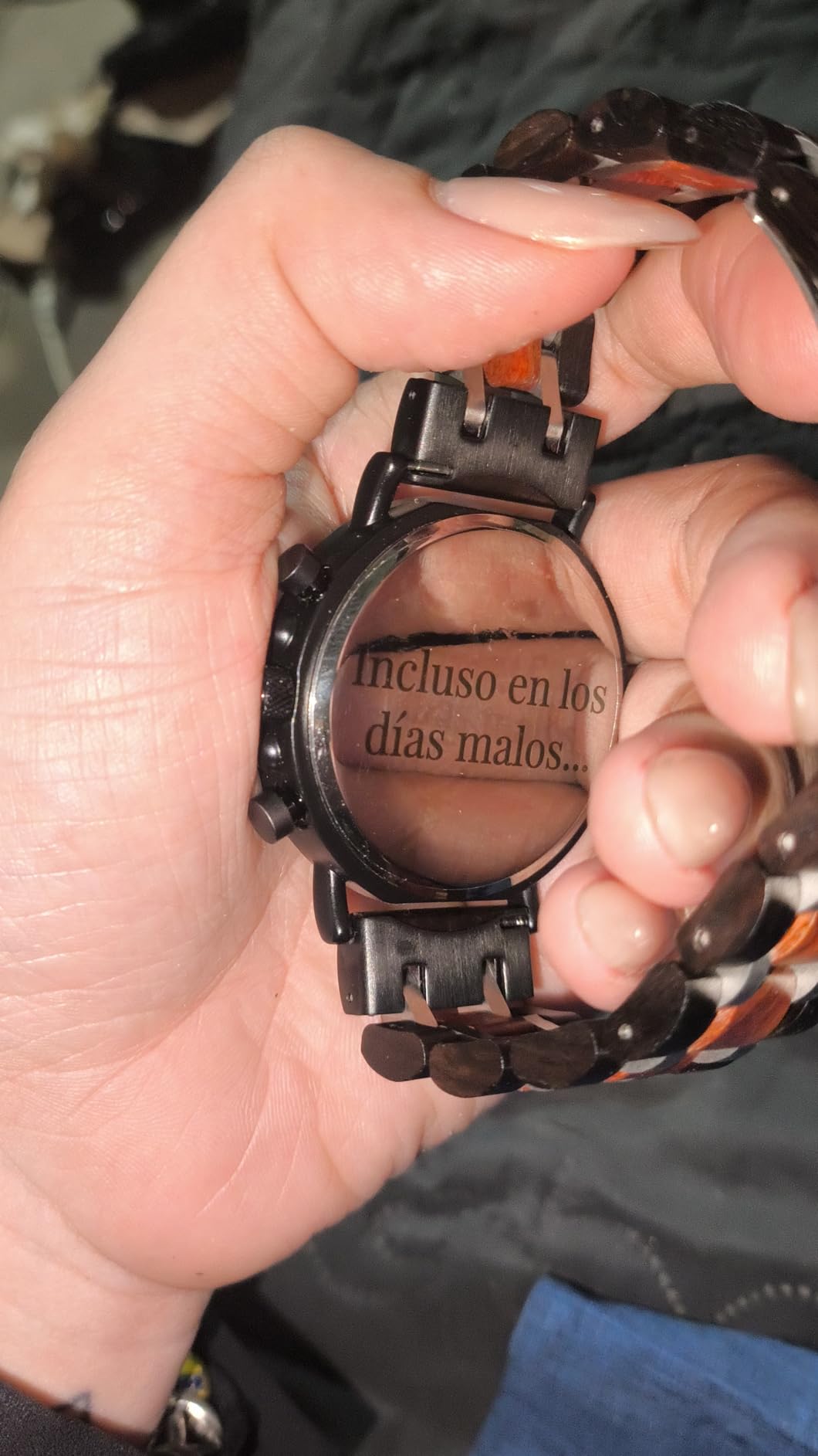 BOBO BIRD S18-1 Personalized Engraved Wood Watch Customized Wooden Watches for Husband Boyfriend Birthday Anniversary customer photo 2