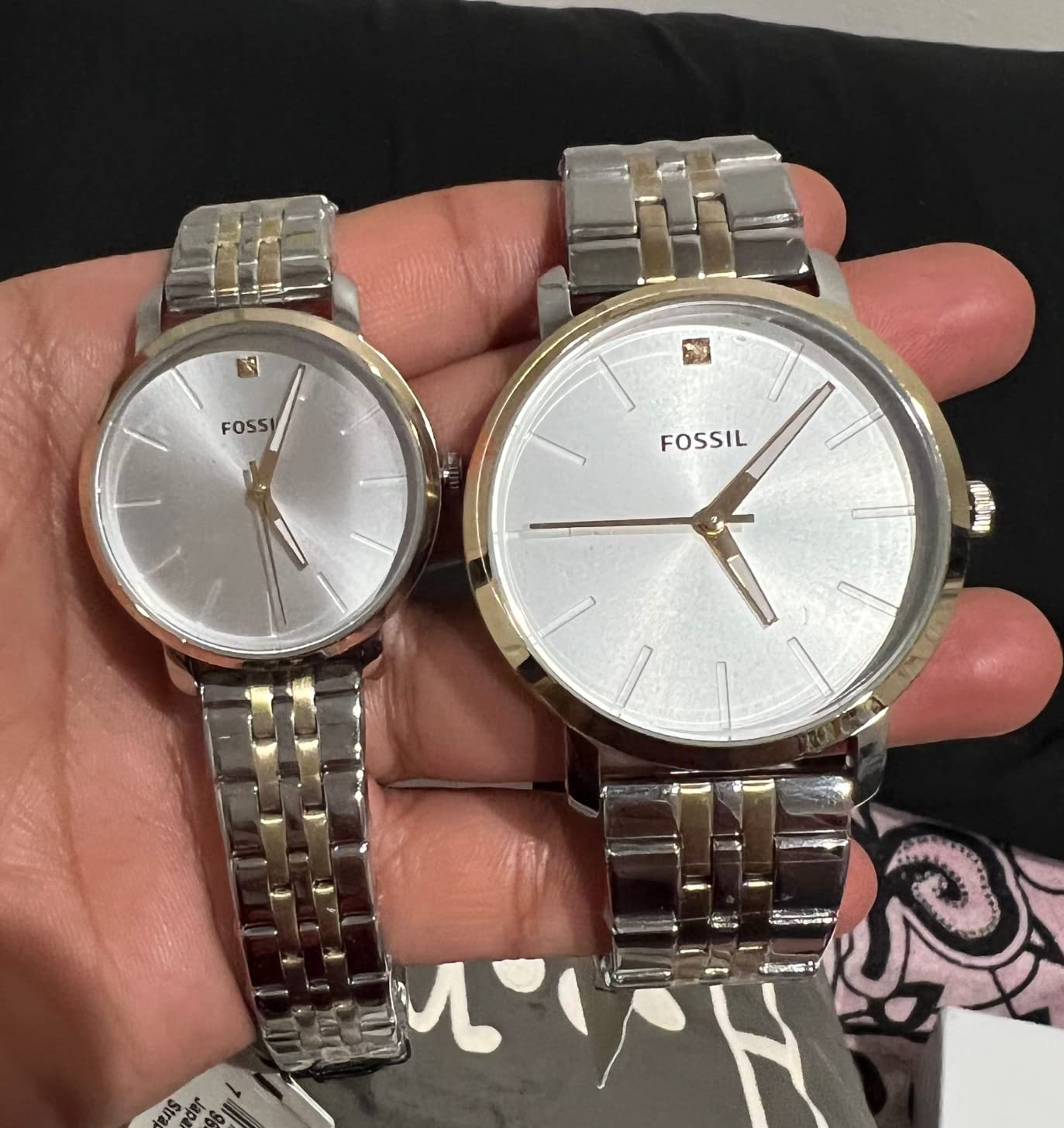 His and Her Lux Luther Three-Hand Two-Tone Stainless Steel Watch Gift Set customer photo 2