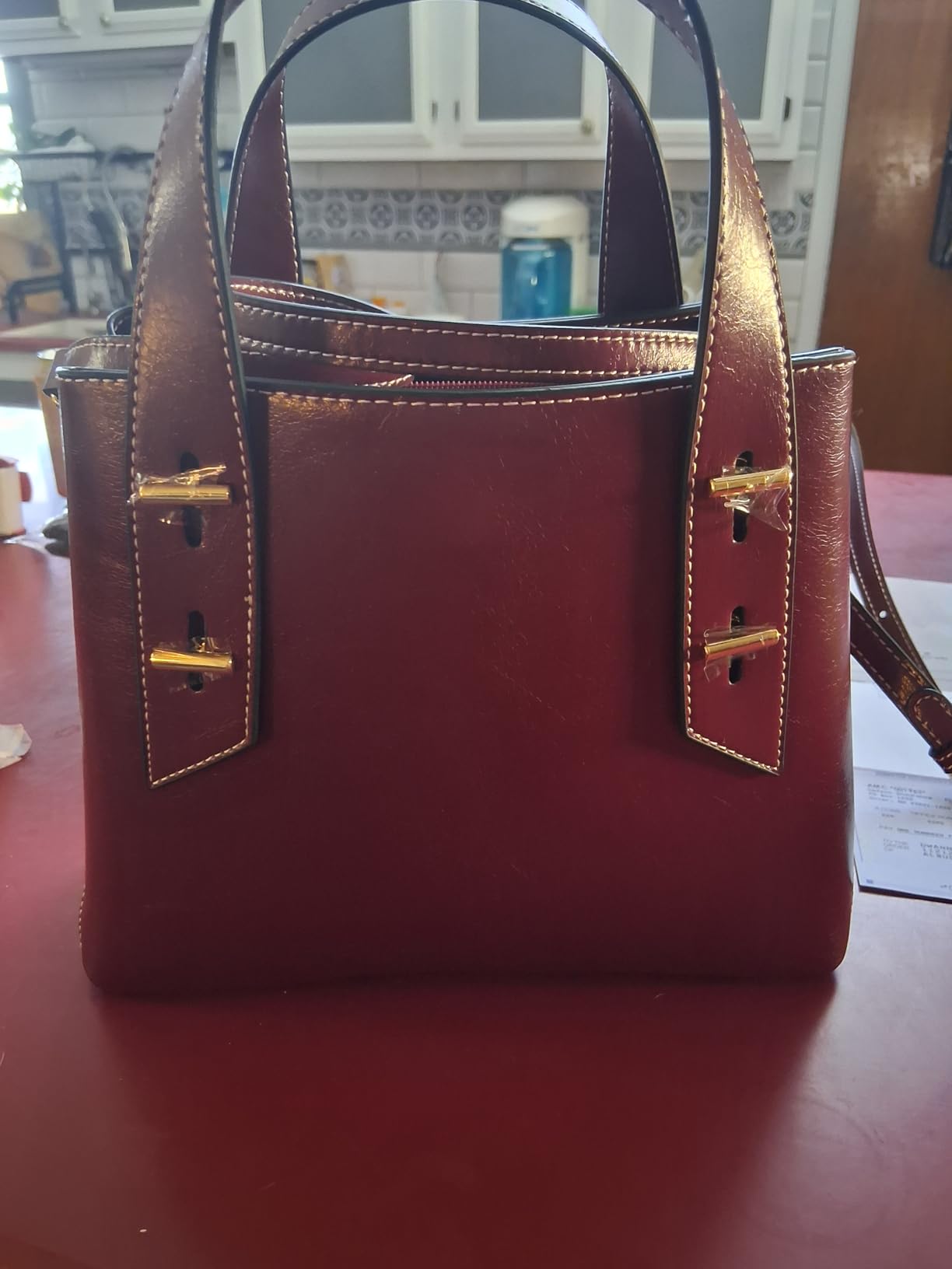 LAORENTOU Women Crossbody Handbags Genuine Leather Satchel Handbags for Women Top-handle Shoulder Tote Purses customer photo 1