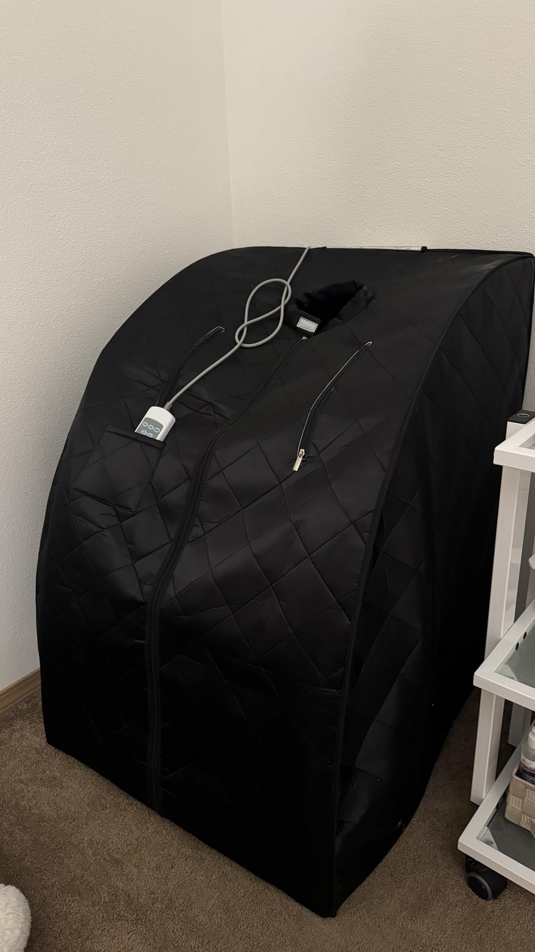ZONEMEL Portable Infrared Sauna, 1 Person at Home Full Body Sauna, Individual Home Spa Tent with Heating Foot Pad, Upgraded Sauna Chair customer photo 1