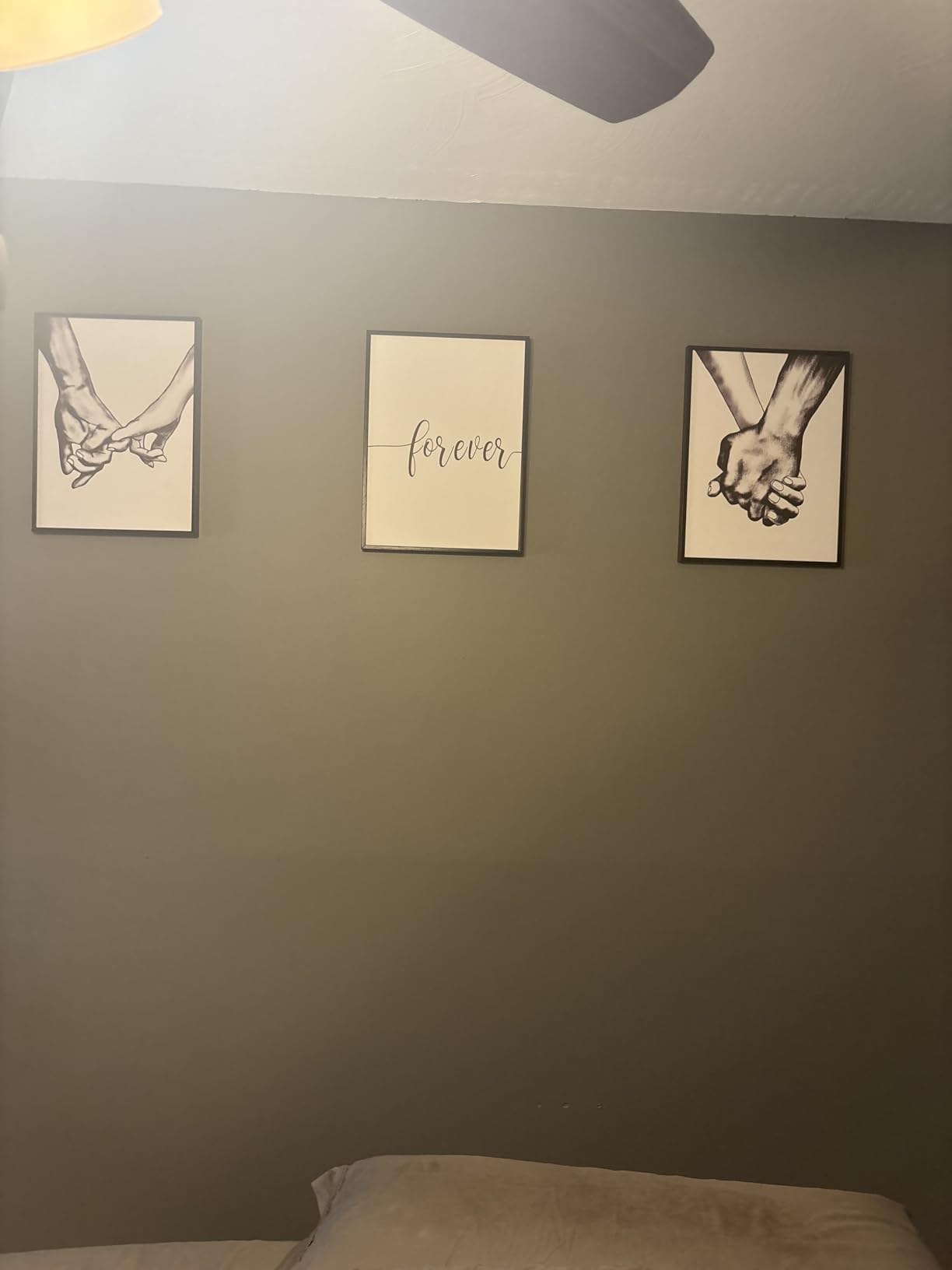 Hands Forever Framed Canvas Wall Art For Bedroom Ready To Hang 12