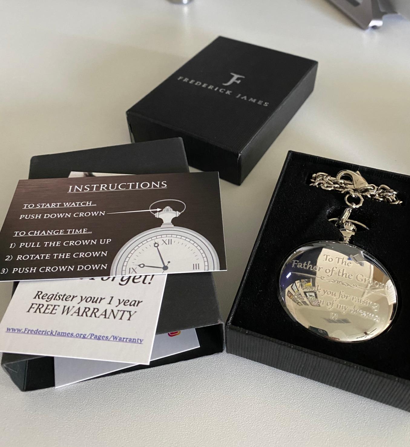 Father of The Groom Gifts from Bride | Father of The Groom Gift - 'Thank You for Raising The Man of My Dreams' Pocket Watch | Wedding Gift for Father of The Groom | Father in Law Wedding Gift customer photo 1