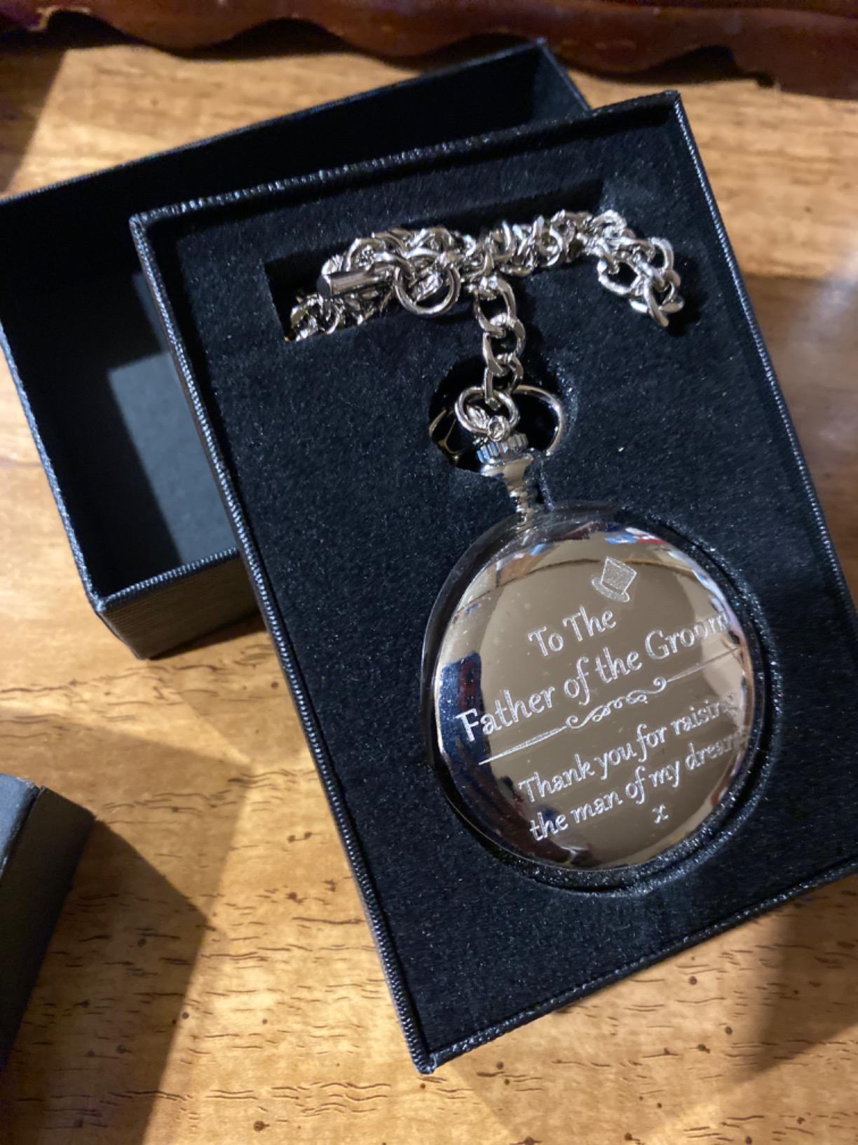 Father of The Groom Gifts from Bride | Father of The Groom Gift - 'Thank You for Raising The Man of My Dreams' Pocket Watch | Wedding Gift for Father of The Groom | Father in Law Wedding Gift customer photo 2