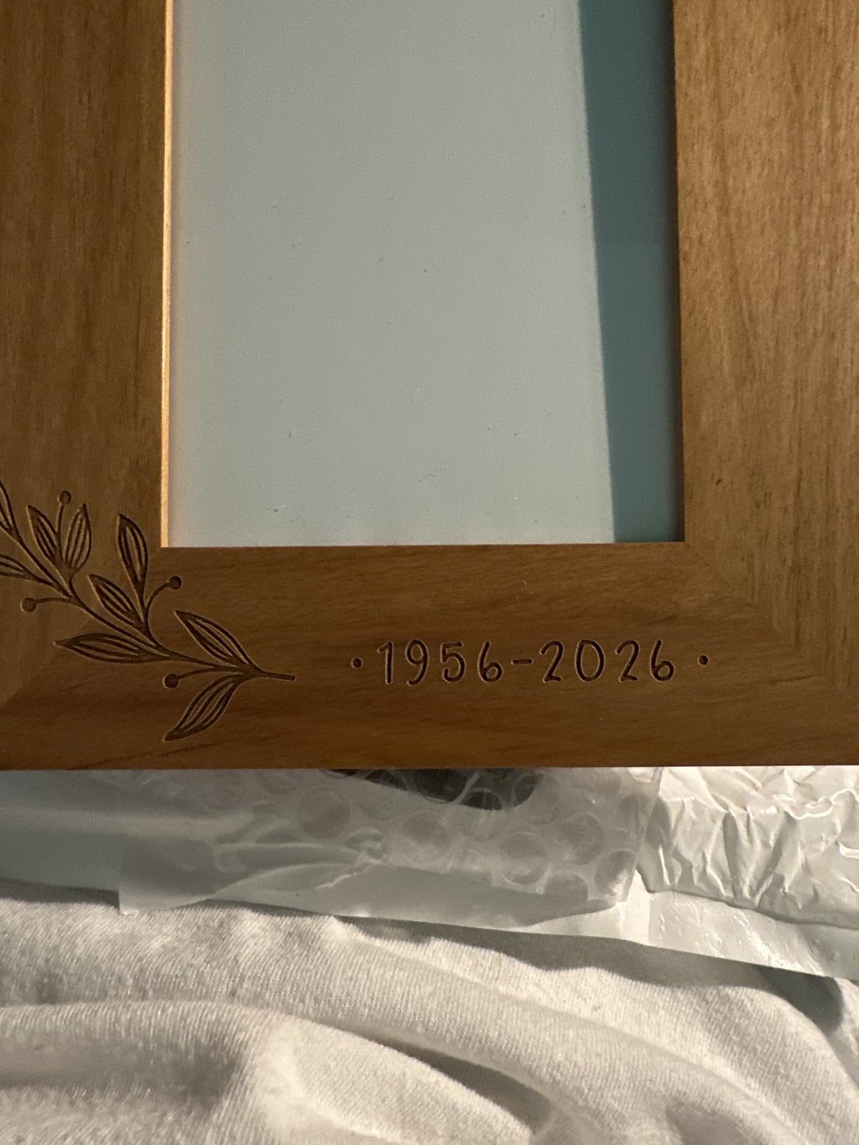 Personalization Lab Brown Romantic Wedding Picture Frame, 5x7, Engraved customer photo 2