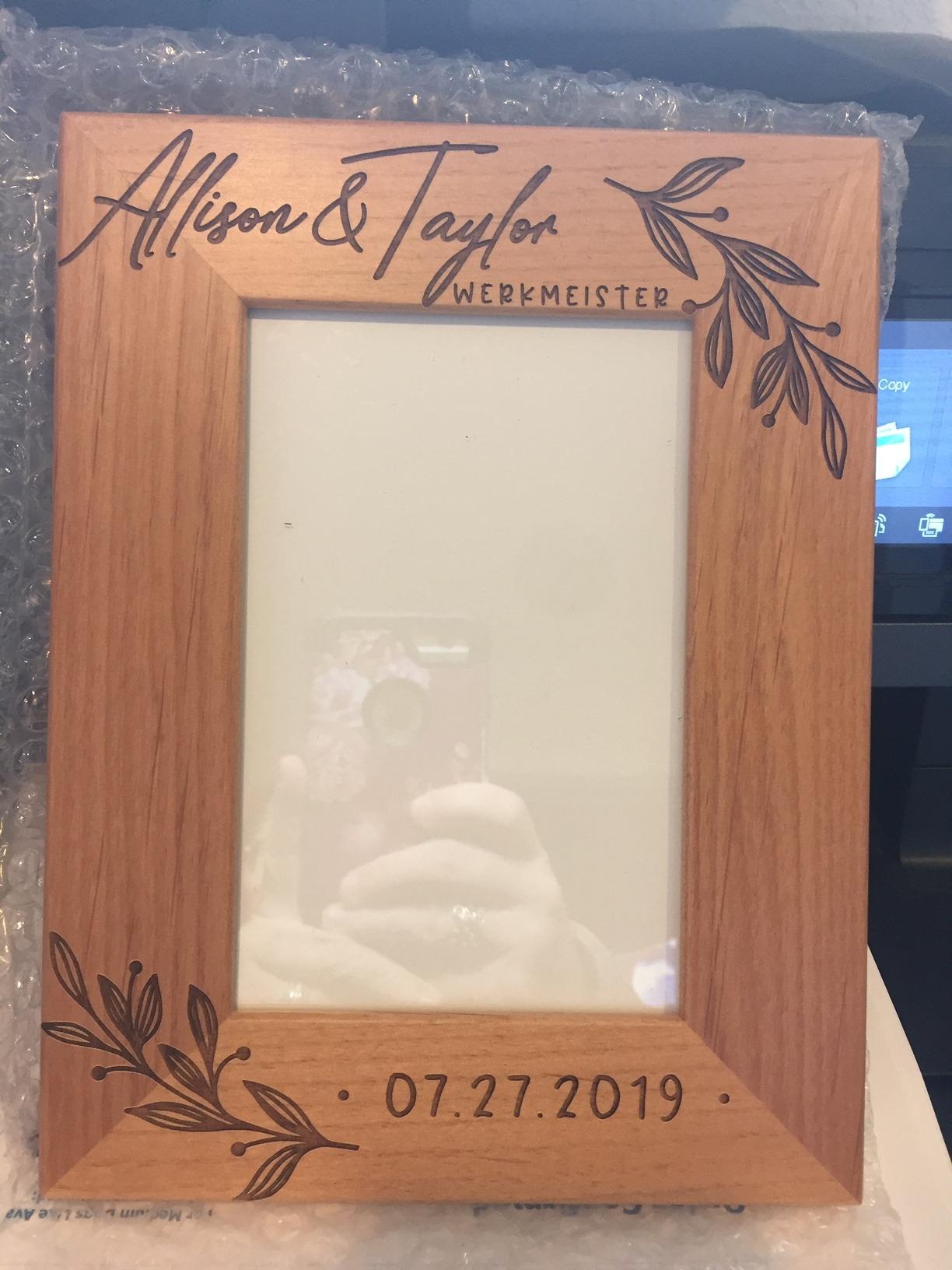 Personalized Wedding Picture Frame 5x7 - You and Me, Romantic Wedding Gifts customer photo 2