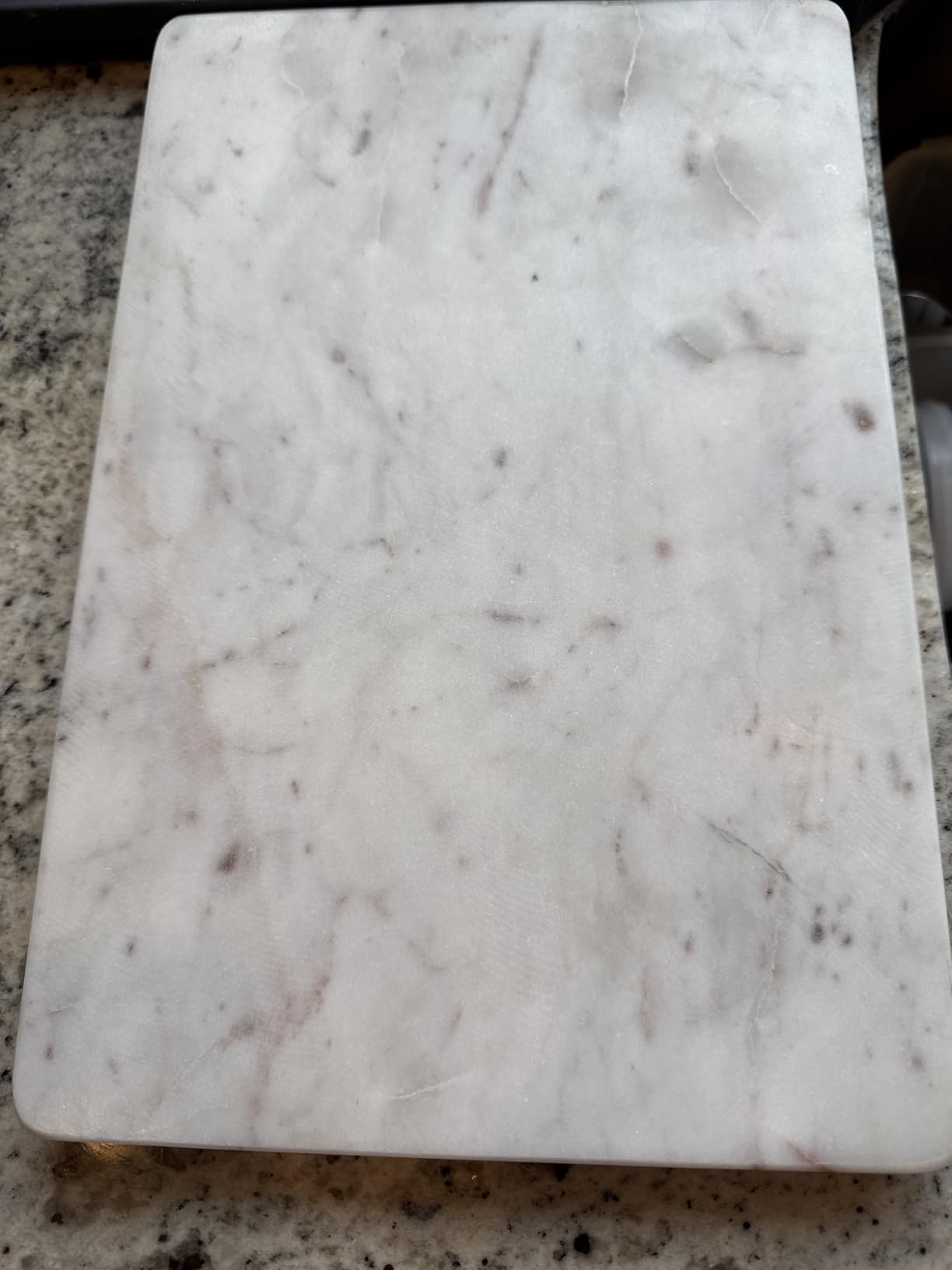 8x12 Inches White Marble Cheese & Charcuterie Board | Natural Marble, Non-Slip Feet, Cutting Board & Pastry Slab, Premium Stone Kitchen Tray customer photo 2