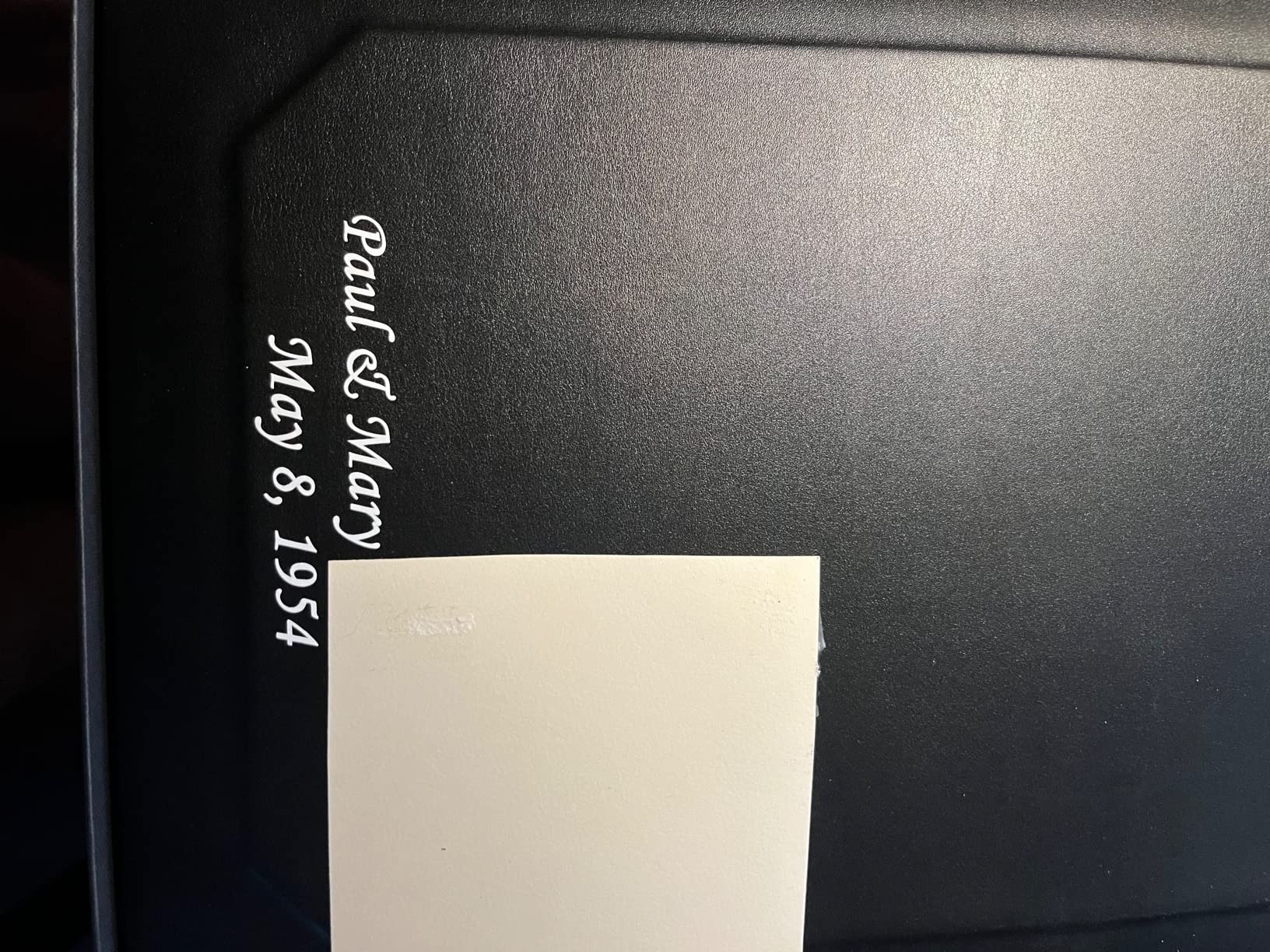 Professional Leatherette Bound Photo Album for Weddings and Special Occasions (5x7 (15 Page), Black/Black) customer photo 1