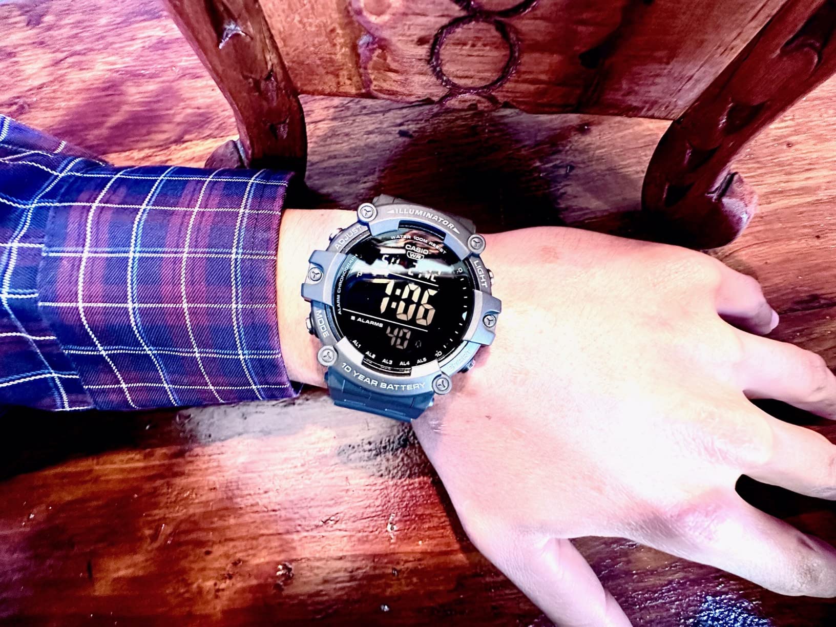 Casio Illuminator AE1500WH Series | 10-Year Battery | LED Backlight | 5-Alarms | 1/100 Sec Stopwatch | Men's Digital Watch customer photo 1
