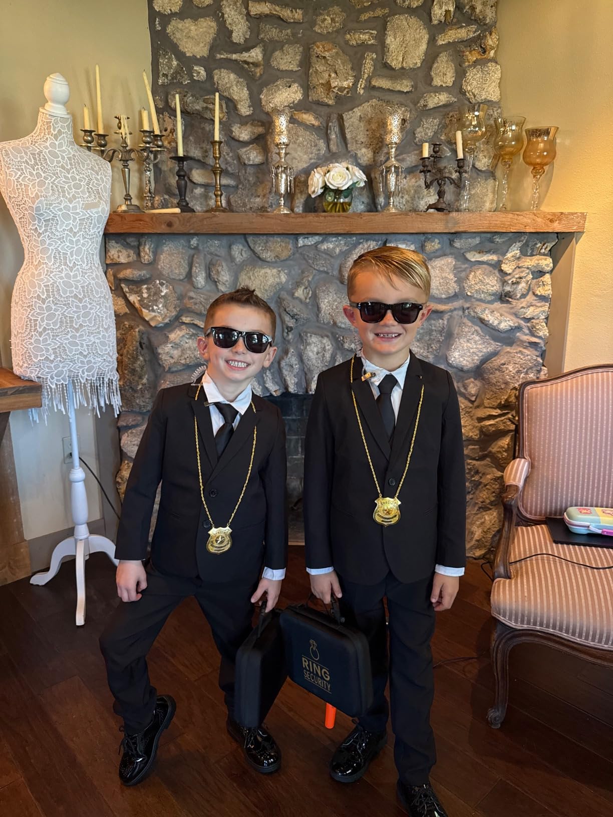 Ring Security Wedding Ring Bearer Gifts Case Set - Includes Briefcase, Sunglasses, Badge, Earpiece, Handcuffs customer photo 2