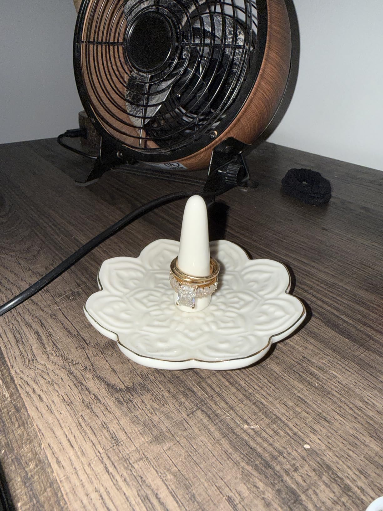 Ceramic White Mandala Jewelry Holder Decorative Ring Holder/Trinket Tray Engagement Wedding Birthday Gifts for Women Her customer photo 2