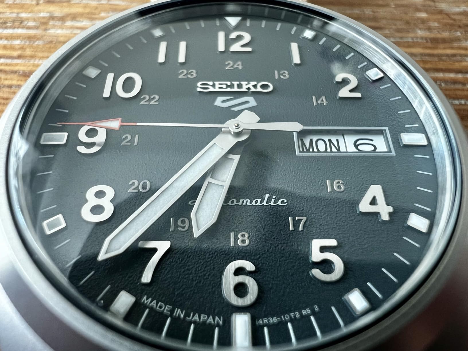 SEIKO SRPG31 Watch for Men - 5 Sports - Automatic with Manual Winding Movement, Blue-Gray Dial, Stainless Steel Case, Blue-Gray Nylon Strap, 100m Water Resistant, and Day/Date Display customer photo 2