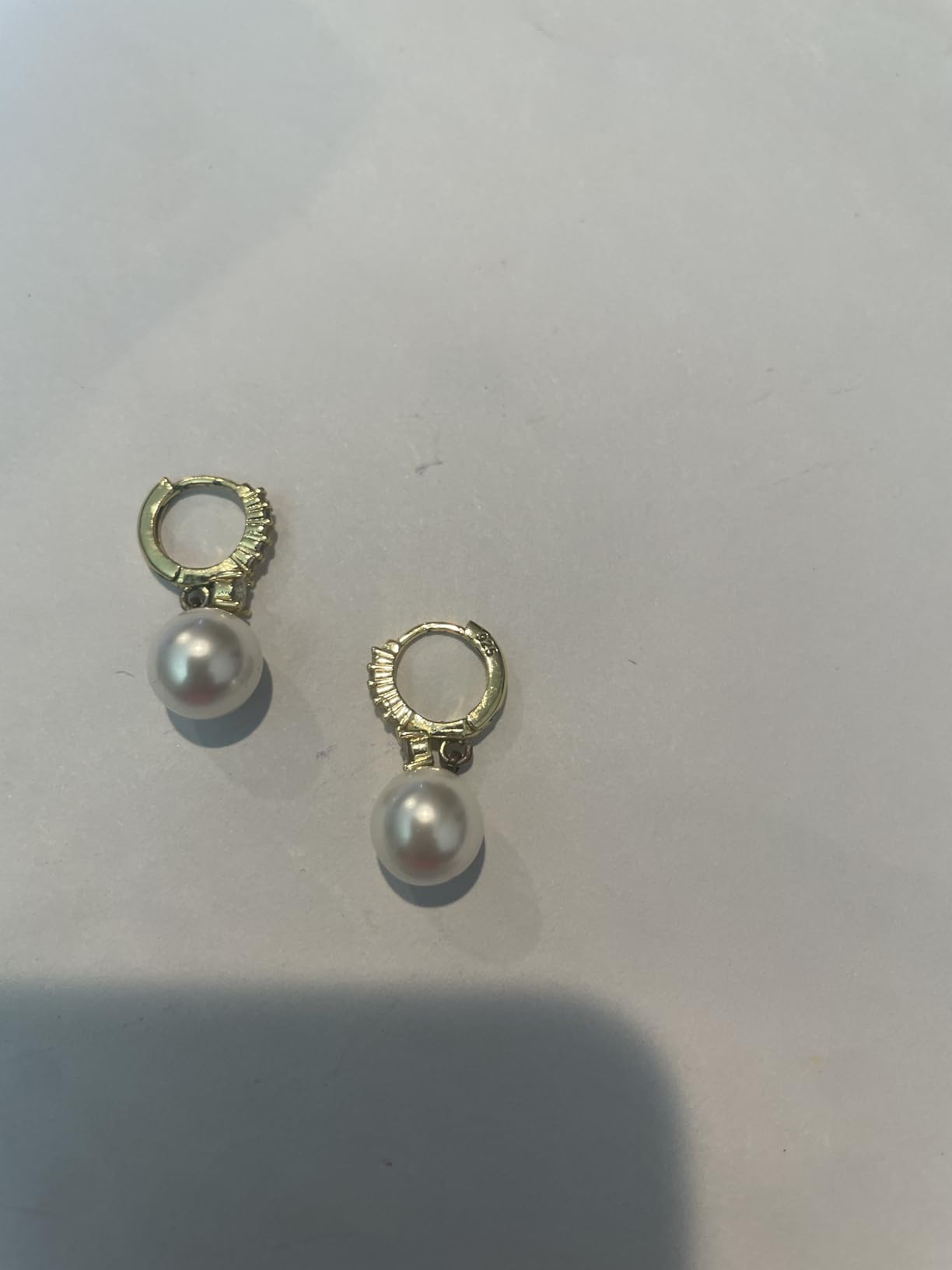 Pearl Earrings for Women 14K Gold Plated Hypoallergenic Pearl Earrings 5A Cubic Zirconia Dangle Earrings Elegant Jewelry customer photo 1