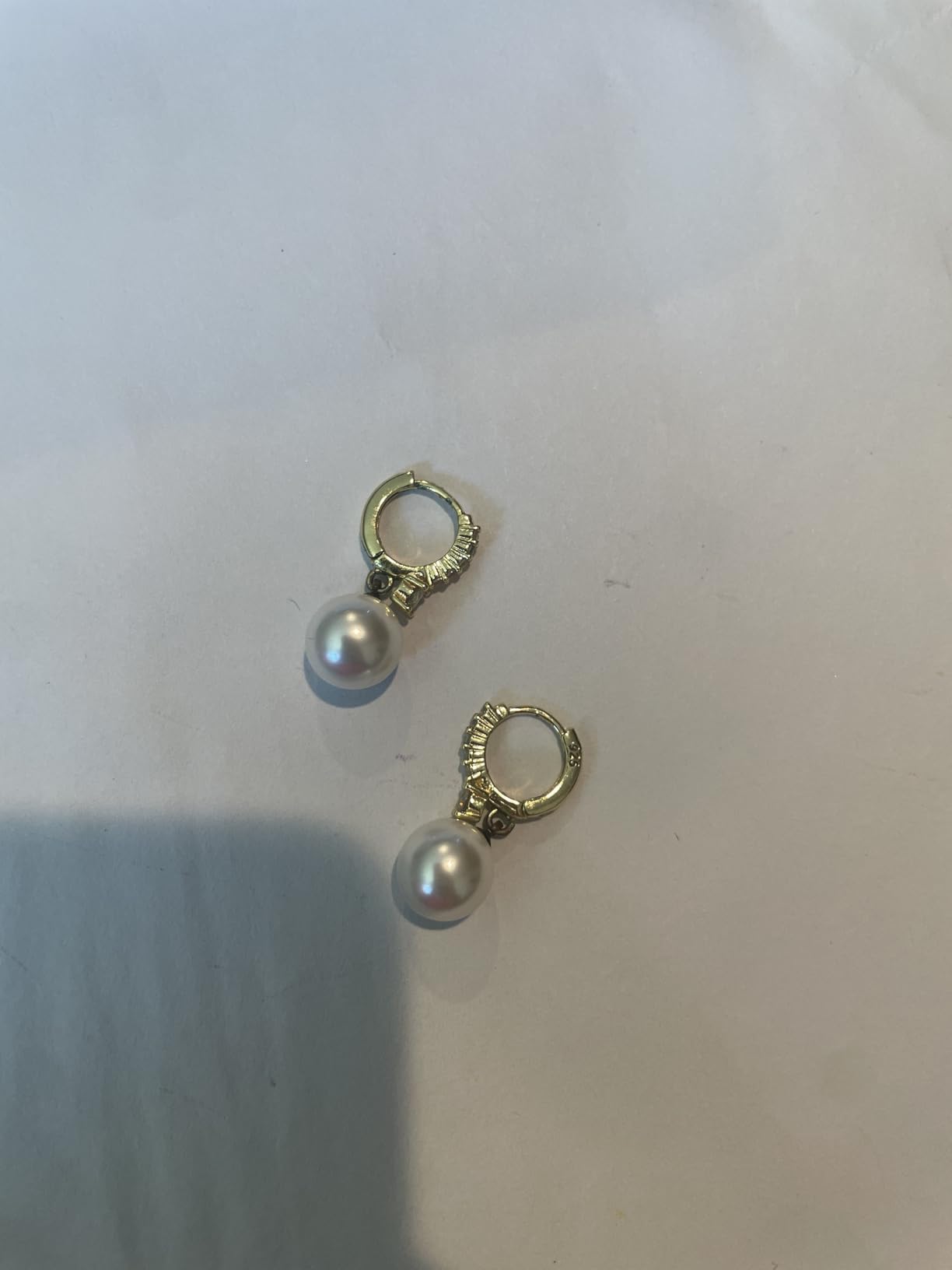 Pearl Earrings for Women 14K Gold Plated Hypoallergenic Pearl Earrings 5A Cubic Zirconia Dangle Earrings Elegant Jewelry customer photo 2