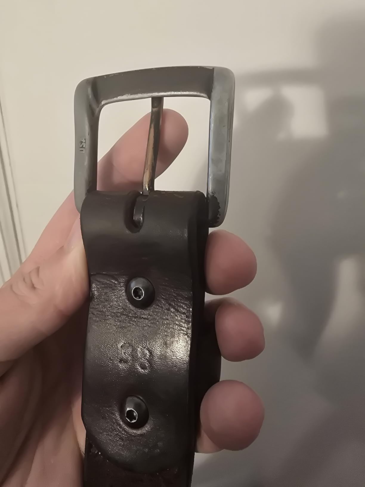 All American Leather Belt | Made in USA Men's Belt | Heavy Duty Work | EDC customer photo 1
