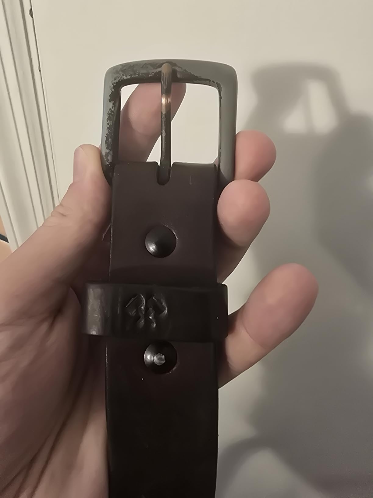 All American Leather Belt | Made in USA Men's Belt | Heavy Duty Work | EDC customer photo 2